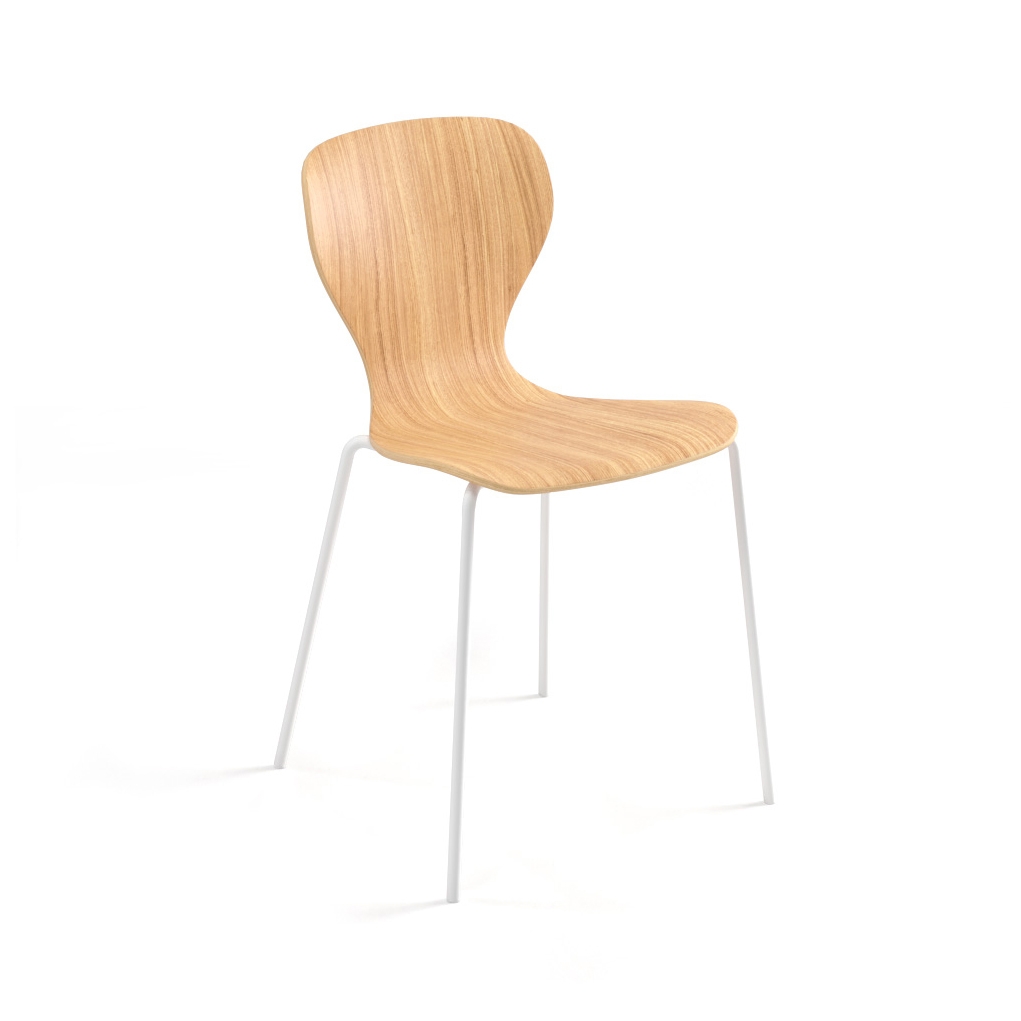 Display product Ears chair - four metal legs base from manufacturer viccarbe