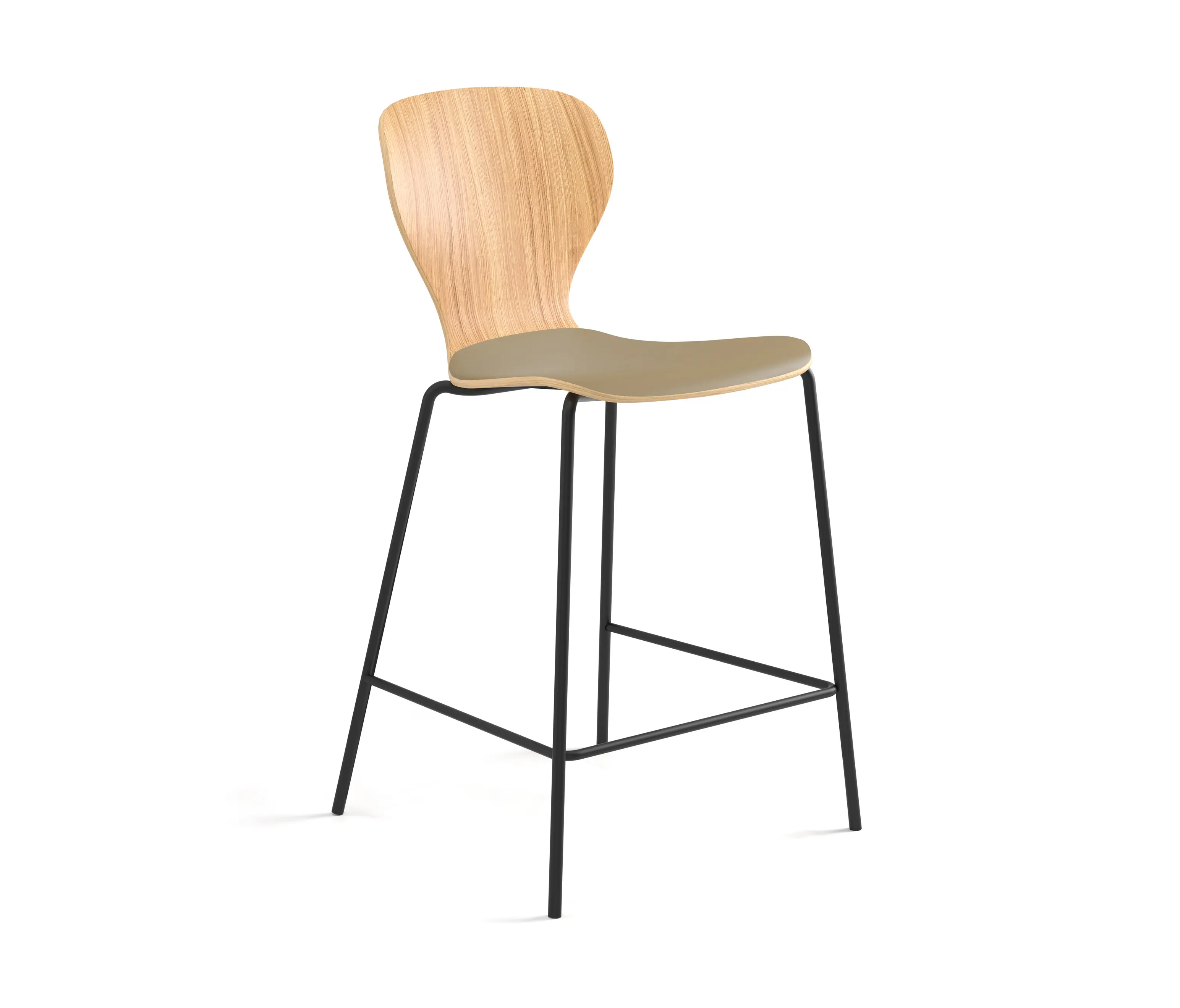 viccarbe - Ears stool - counter height stained with cushion