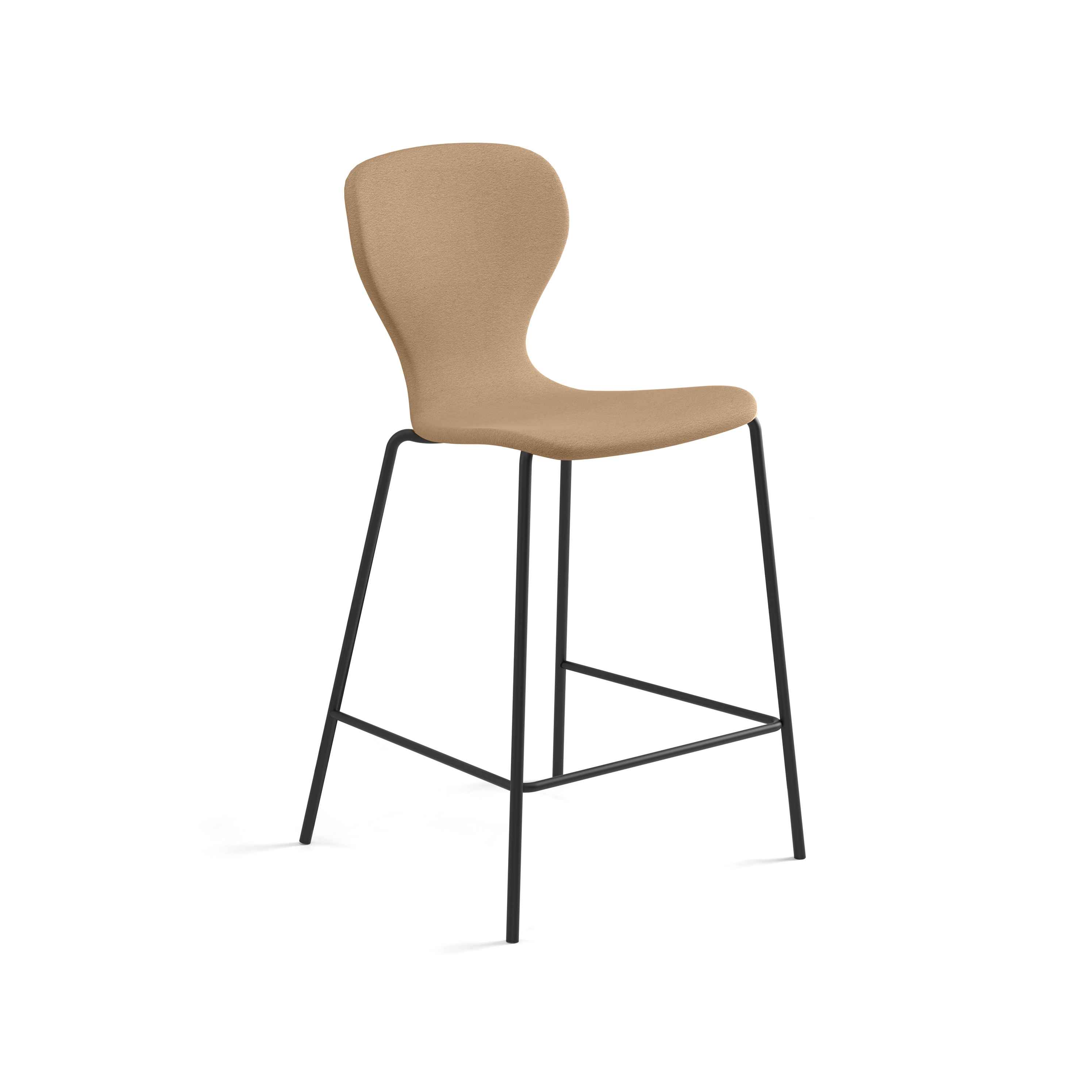 Display product Ears stool - counter height smooth upholstered from manufacturer viccarbe