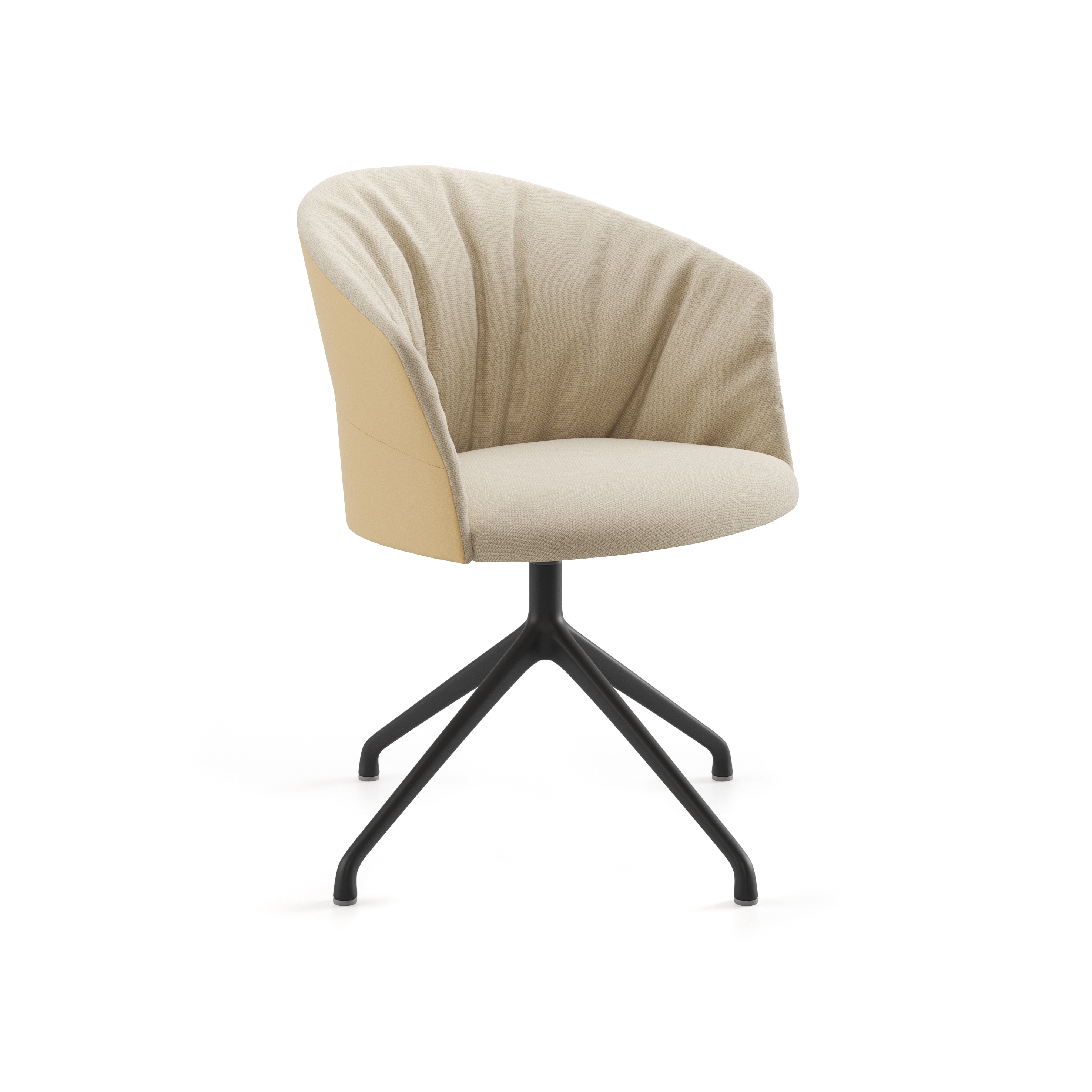 Copa chair - pyramid swivel base & soft upholstery