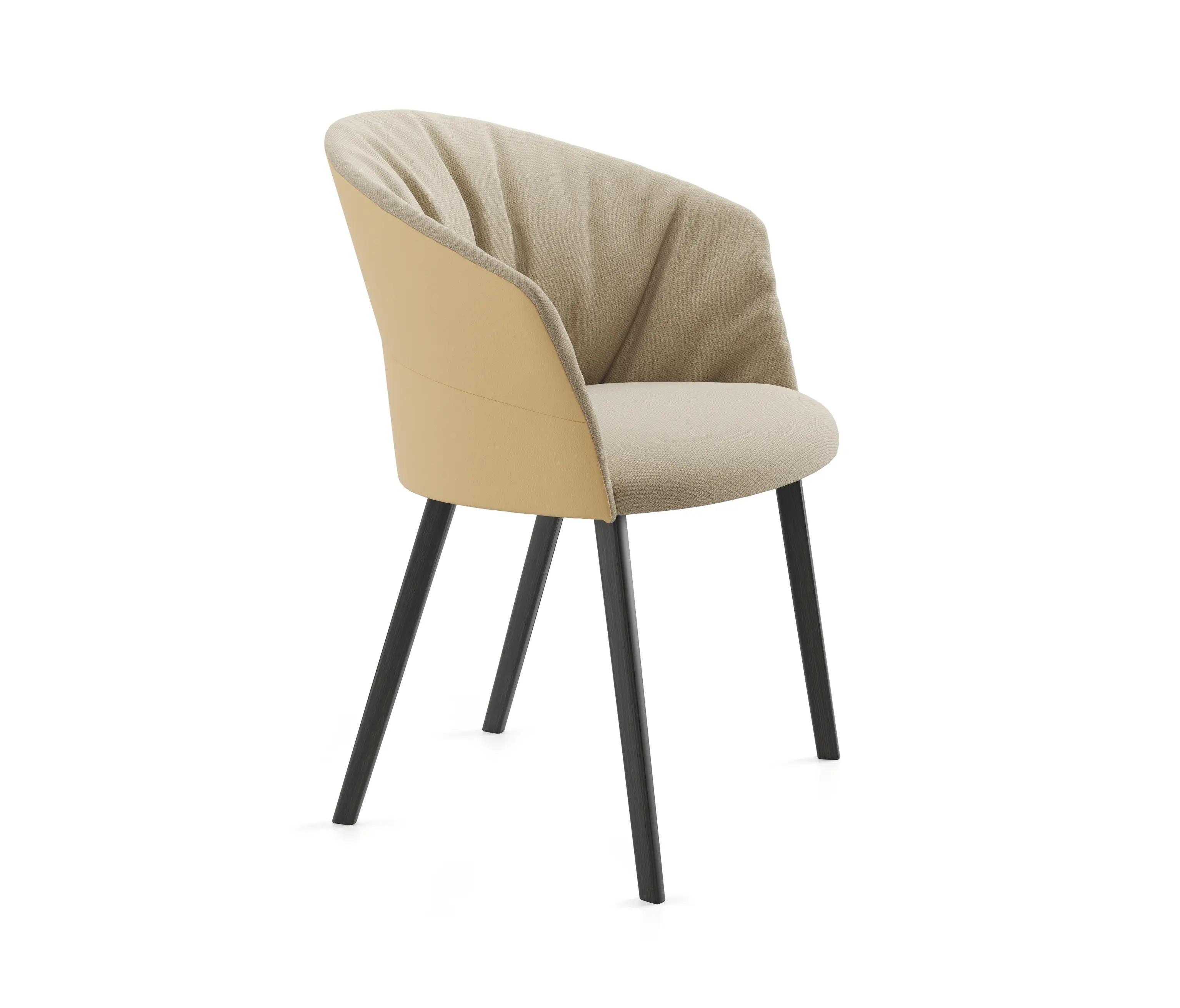 viccarbe - Copa chair - four wooden legs base & soft upholstery