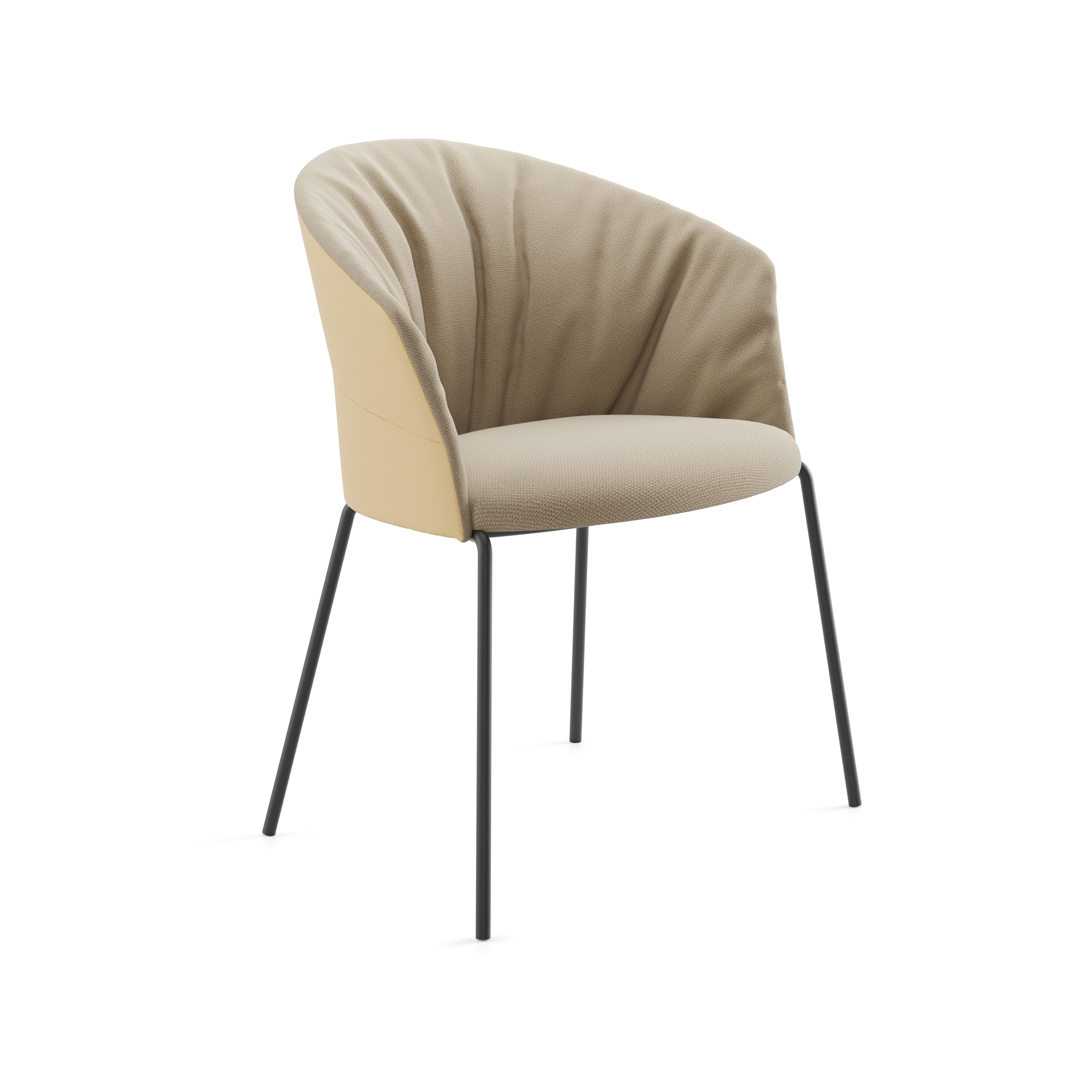 Copa chair - four metal legs base & soft upholstery