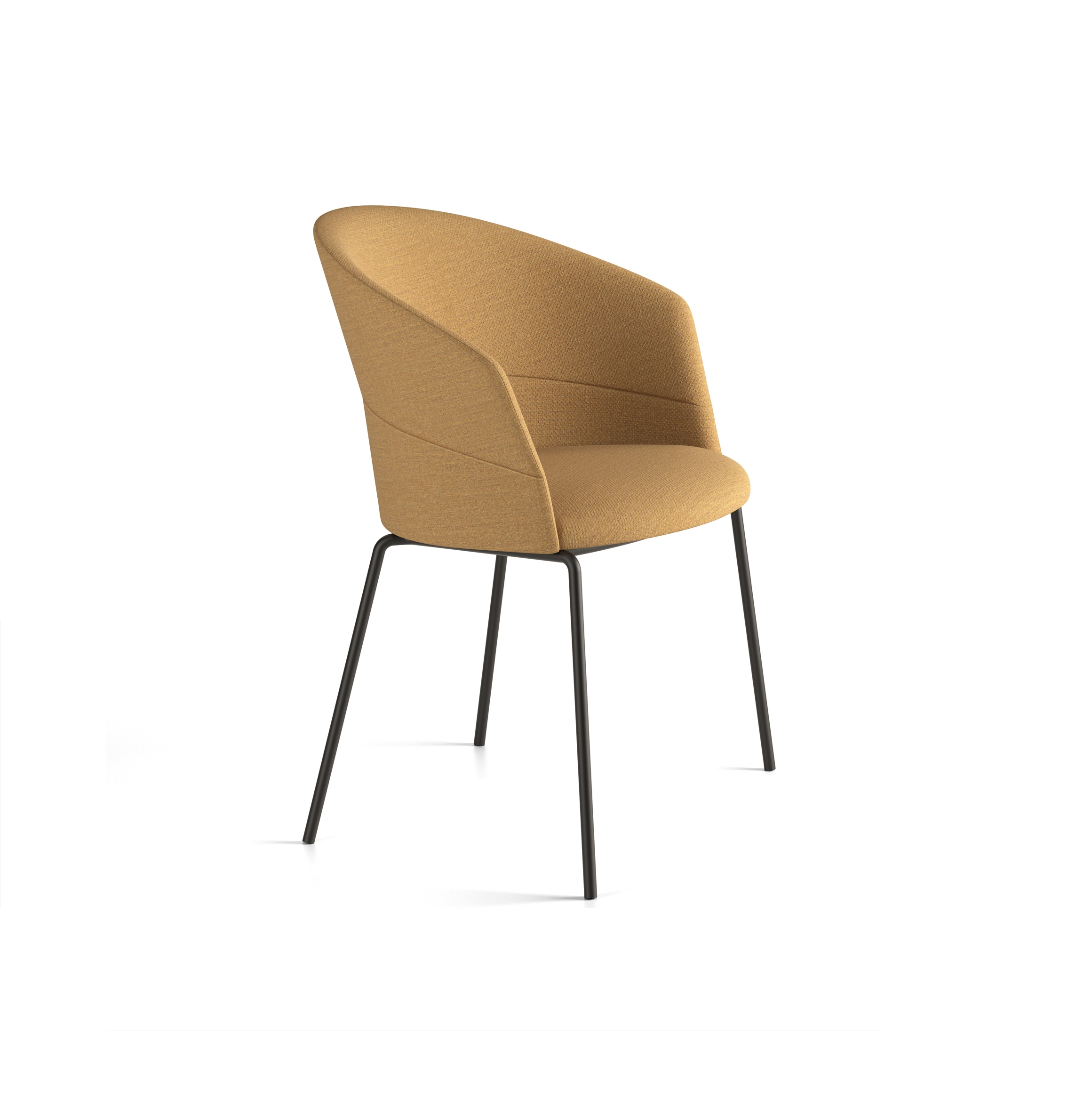 Display product Copa chair - four metal legs base & smooth upholstery from manufacturer viccarbe