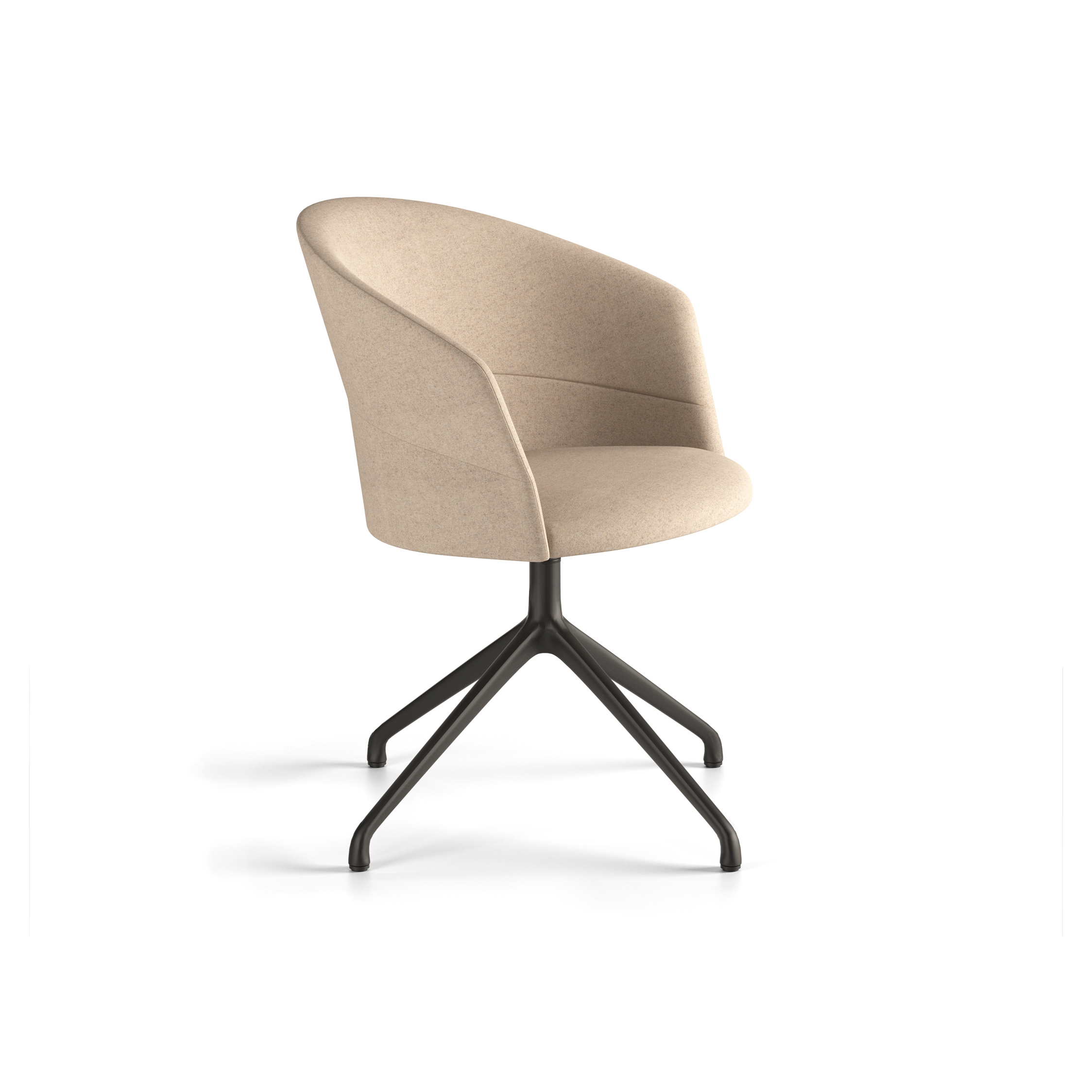 Display product Copa chair - pyramid swivel base & smooth upholstery from manufacturer viccarbe