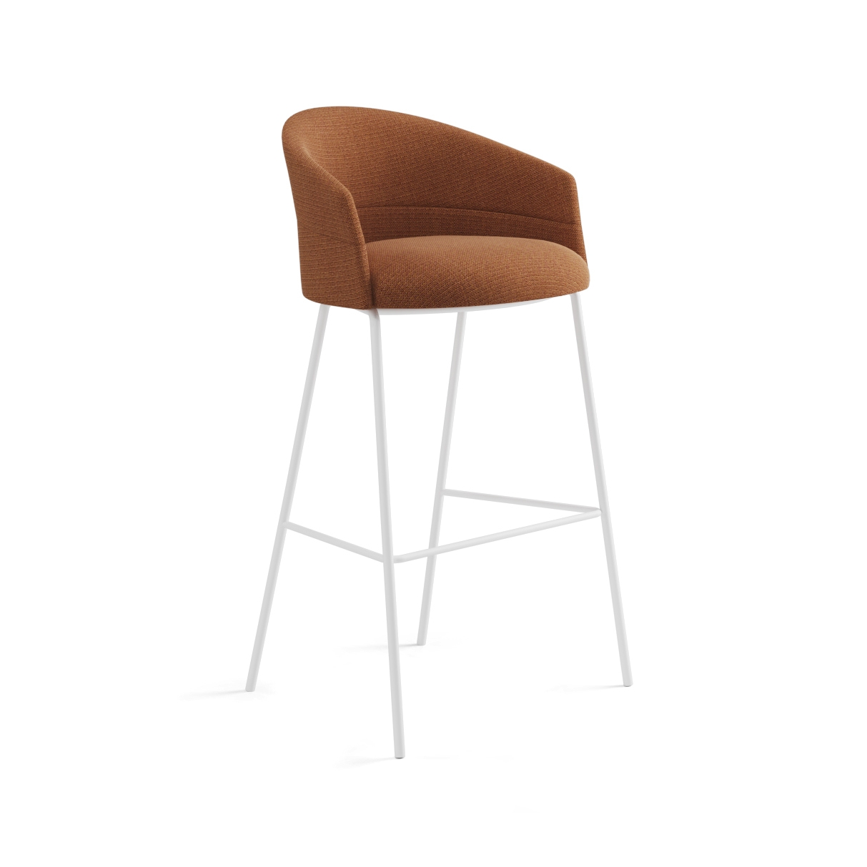 Display product Copa stool - fixed base bar height smooth upholstery from manufacturer viccarbe