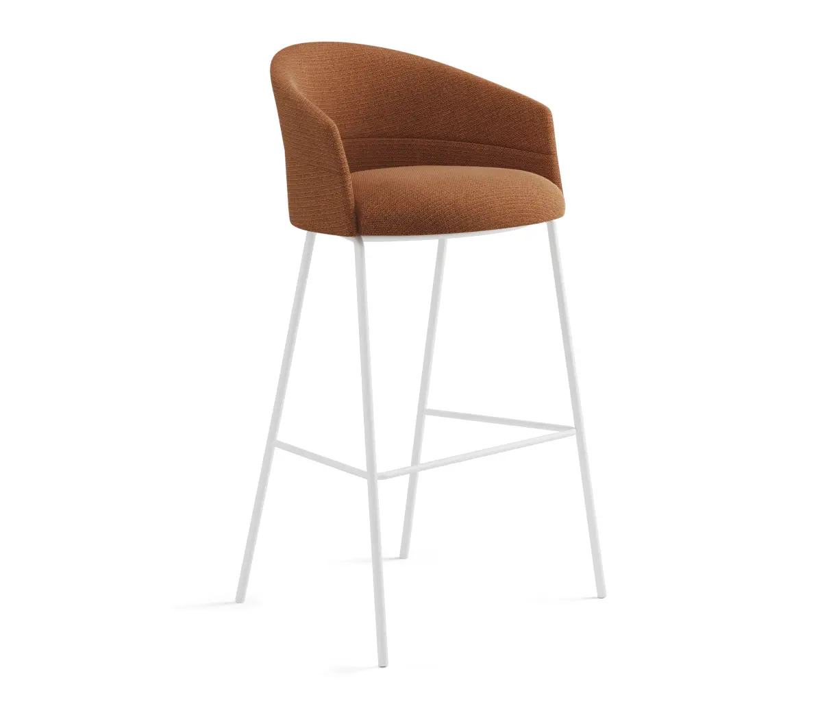 viccarbe - Copa stool - fixed base bar height smooth upholstery