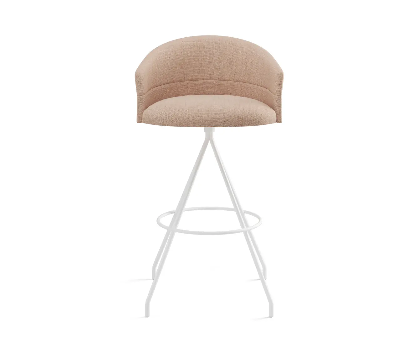 viccarbe - Copa stool - swivel base bar height smooth upholstery