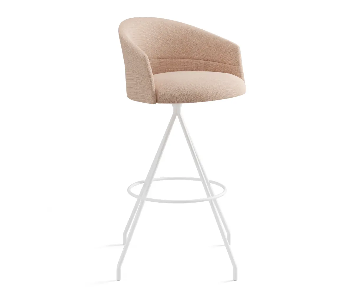 viccarbe - Copa stool - swivel base bar height smooth upholstery