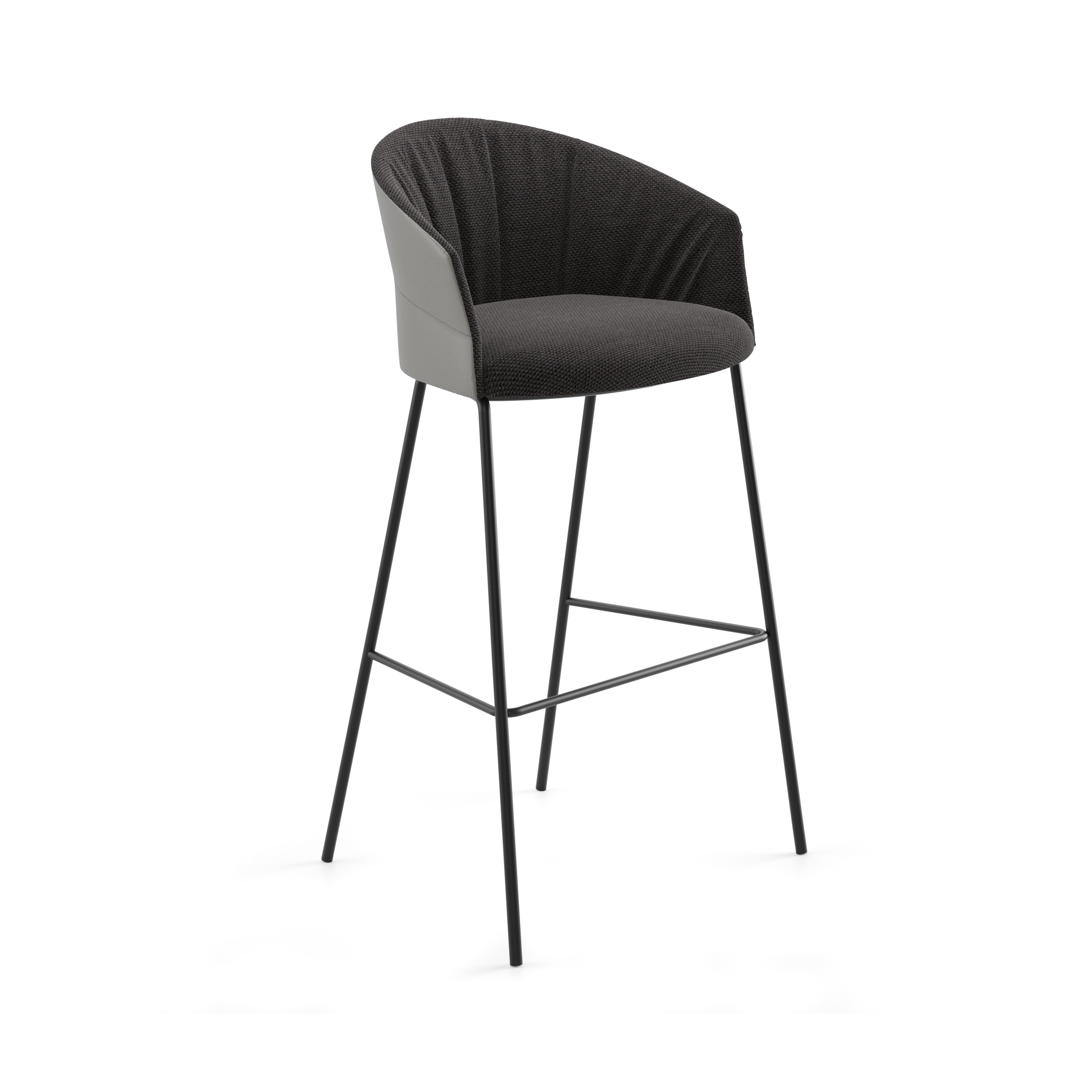 Copa stool - fixed base bar height soft upholstery