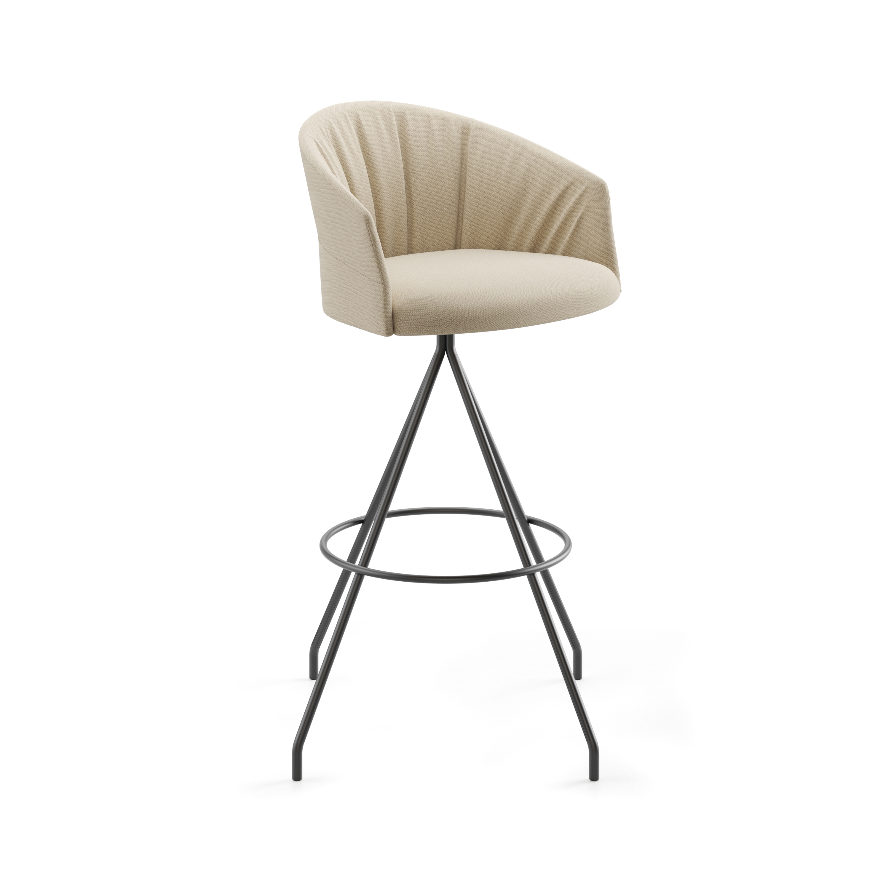 Copa stool - swivel base bar height soft upholstery