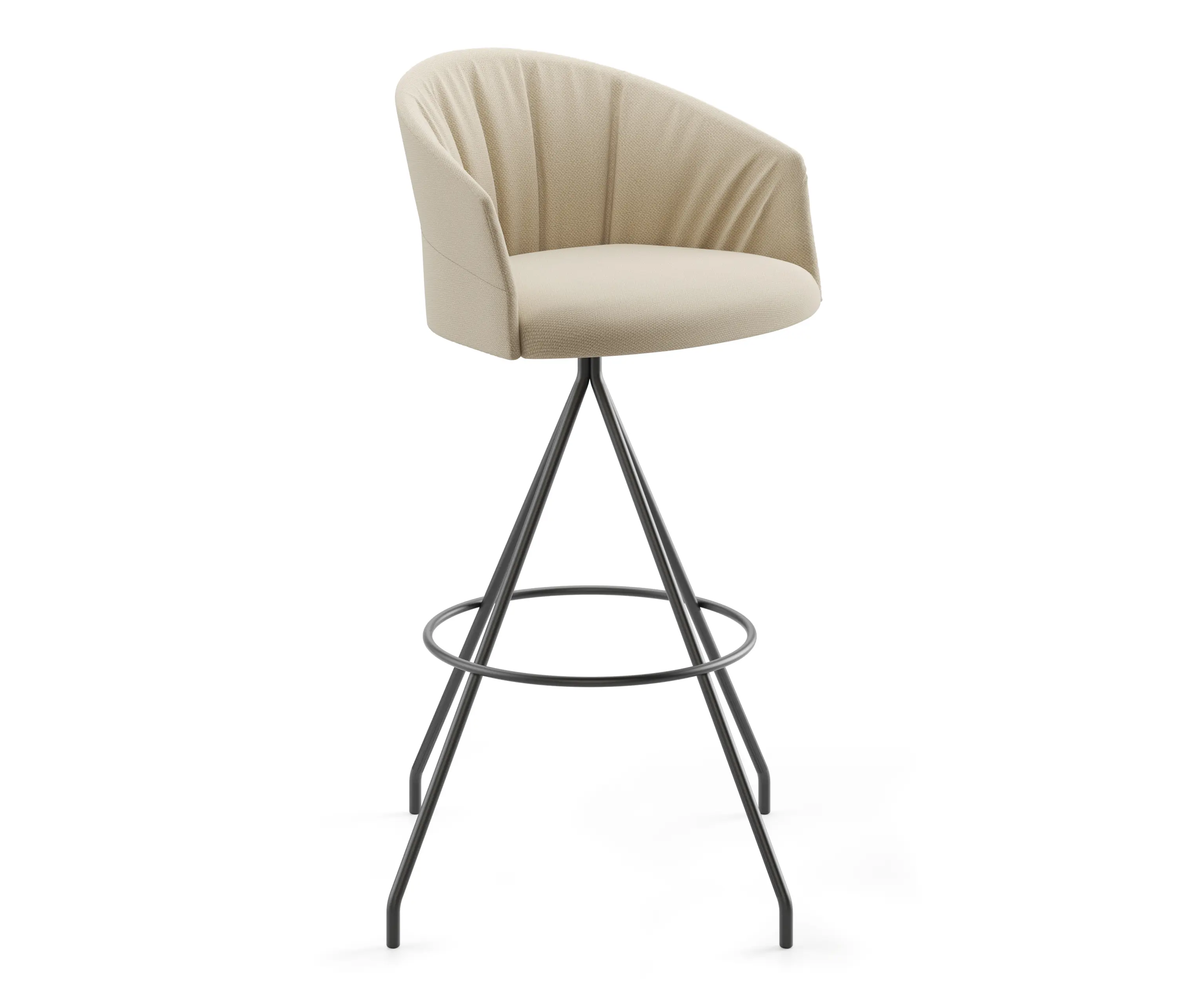 viccarbe - Copa stool - swivel base bar height soft upholstery
