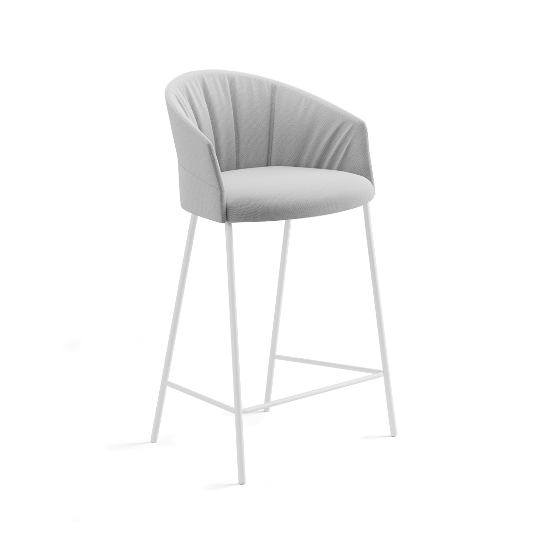 Copa stool - fixed base counter height soft upholstery