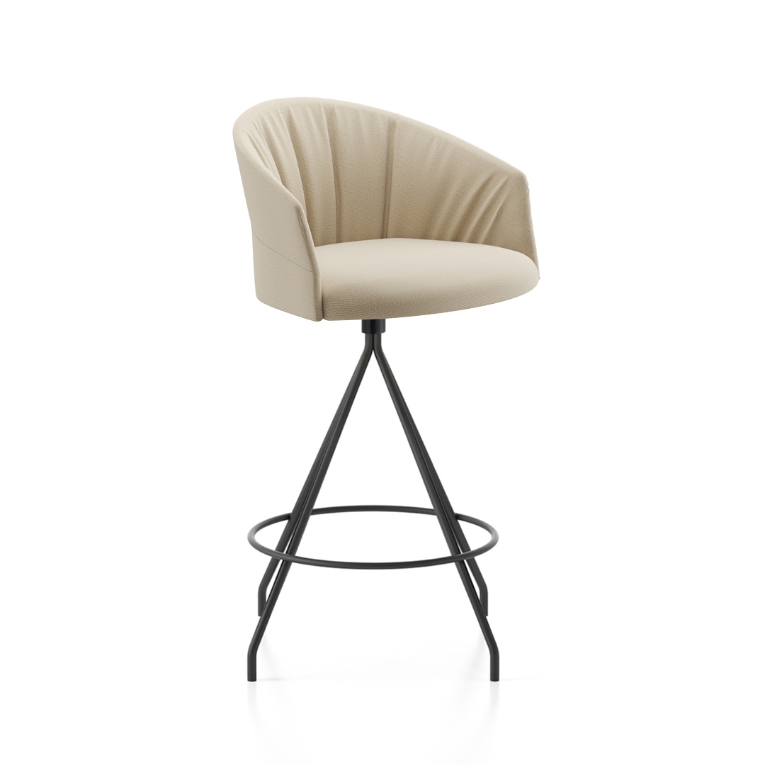 Copa stool - swivel base counter height soft upholstery