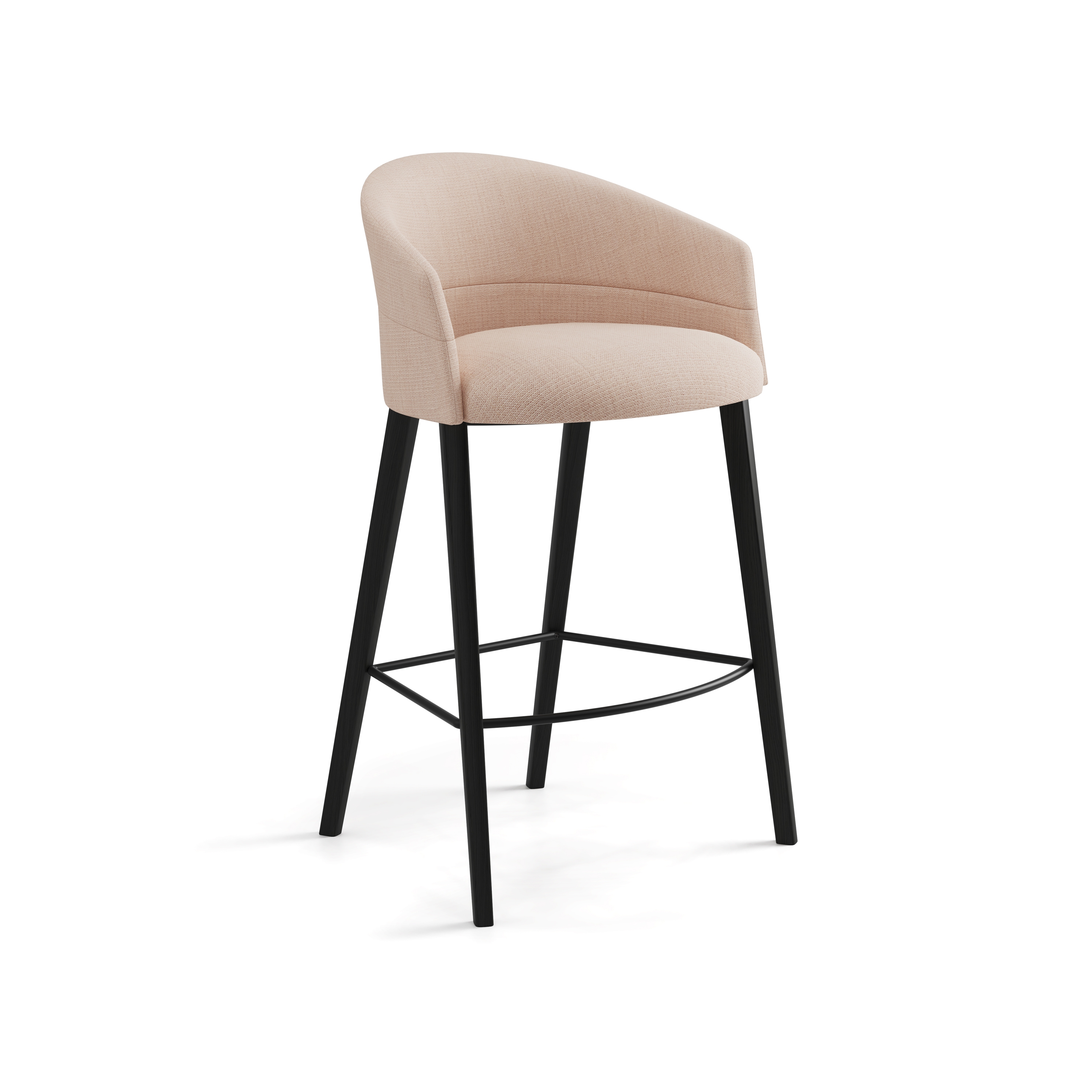 Produkt Copa stool - four wooden legs base counter height smooth upholstery des Herstellers viccarbe anzeigen