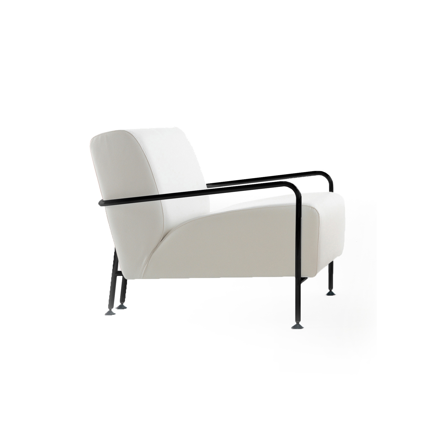 Display product Colubi lounge chair with metal armrest from manufacturer viccarbe