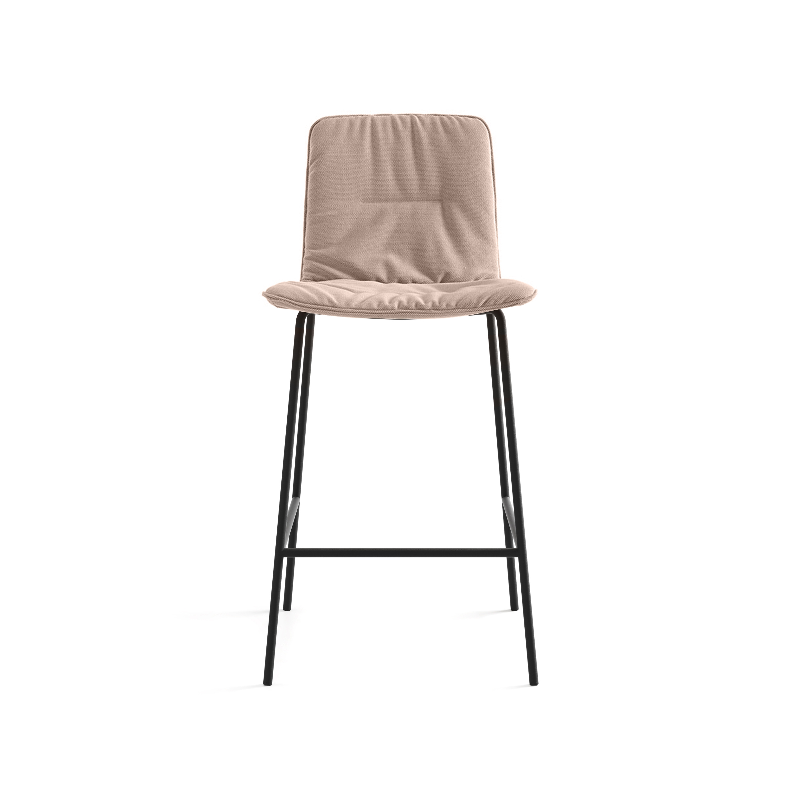 Klip stool - fixed base counter height & soft upholstery