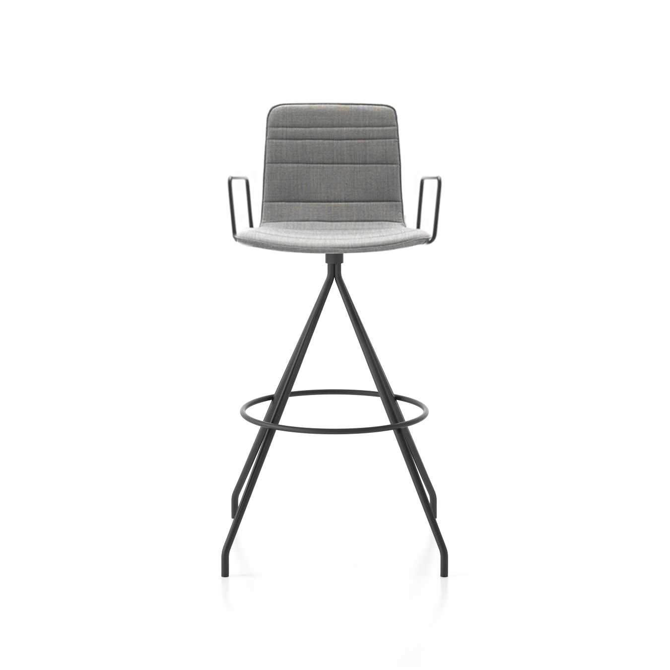 Display product Klip stool - swivel base bar height & lined upholstery from manufacturer viccarbe