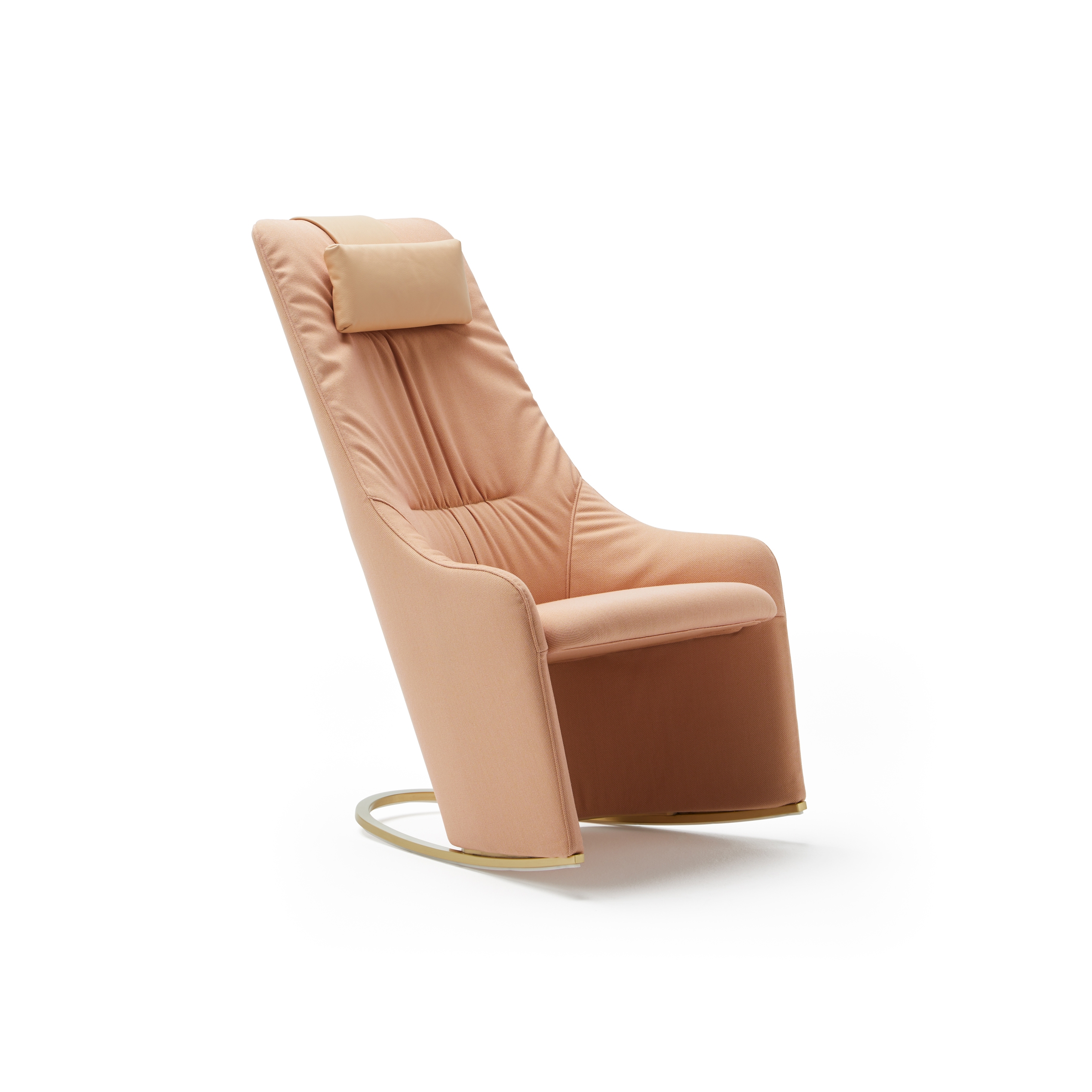 Display product Nagi lounge chair - high backrest & soft upholstery with headrest from manufacturer viccarbe