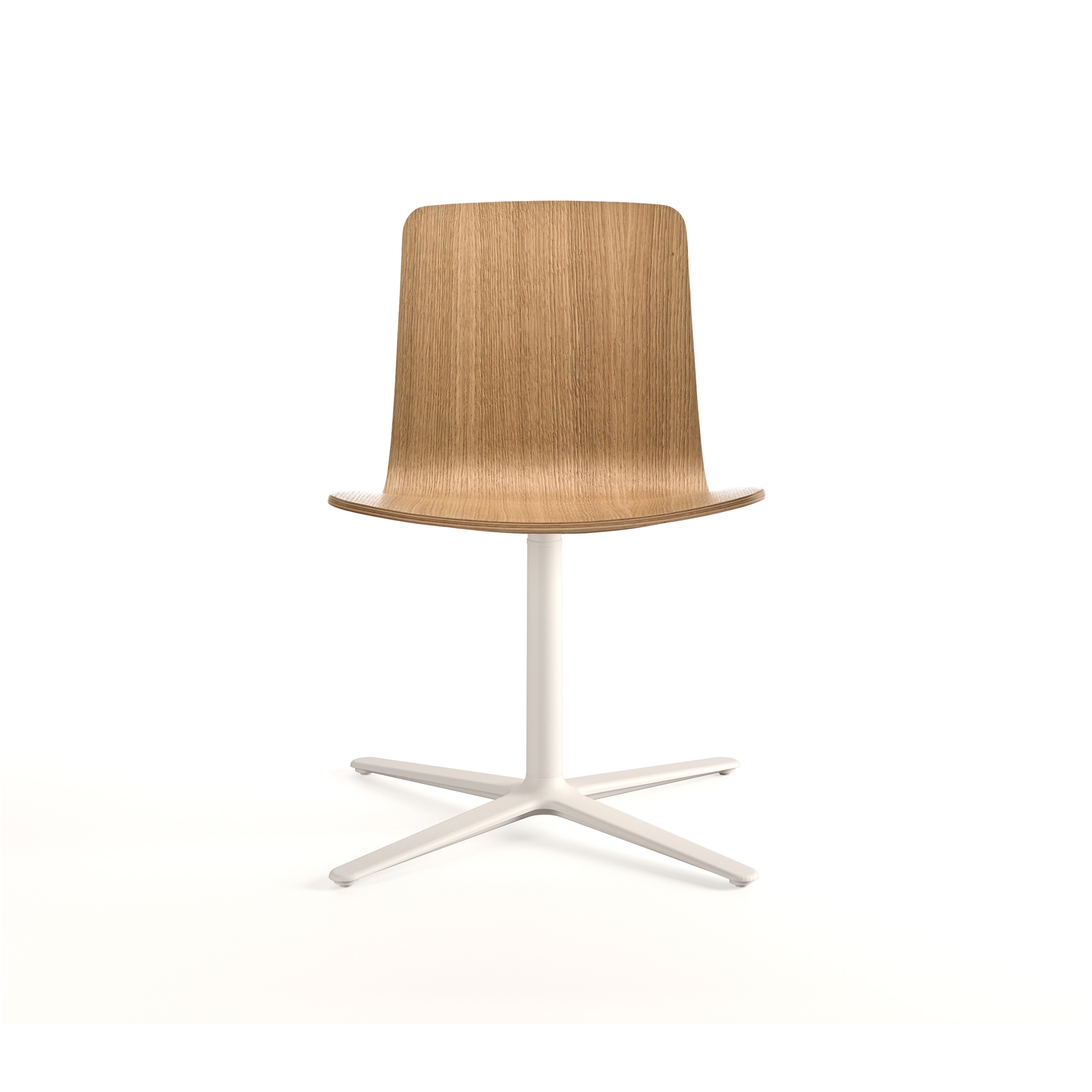 Klip chair - flat swivel base & stained / lacquered seat