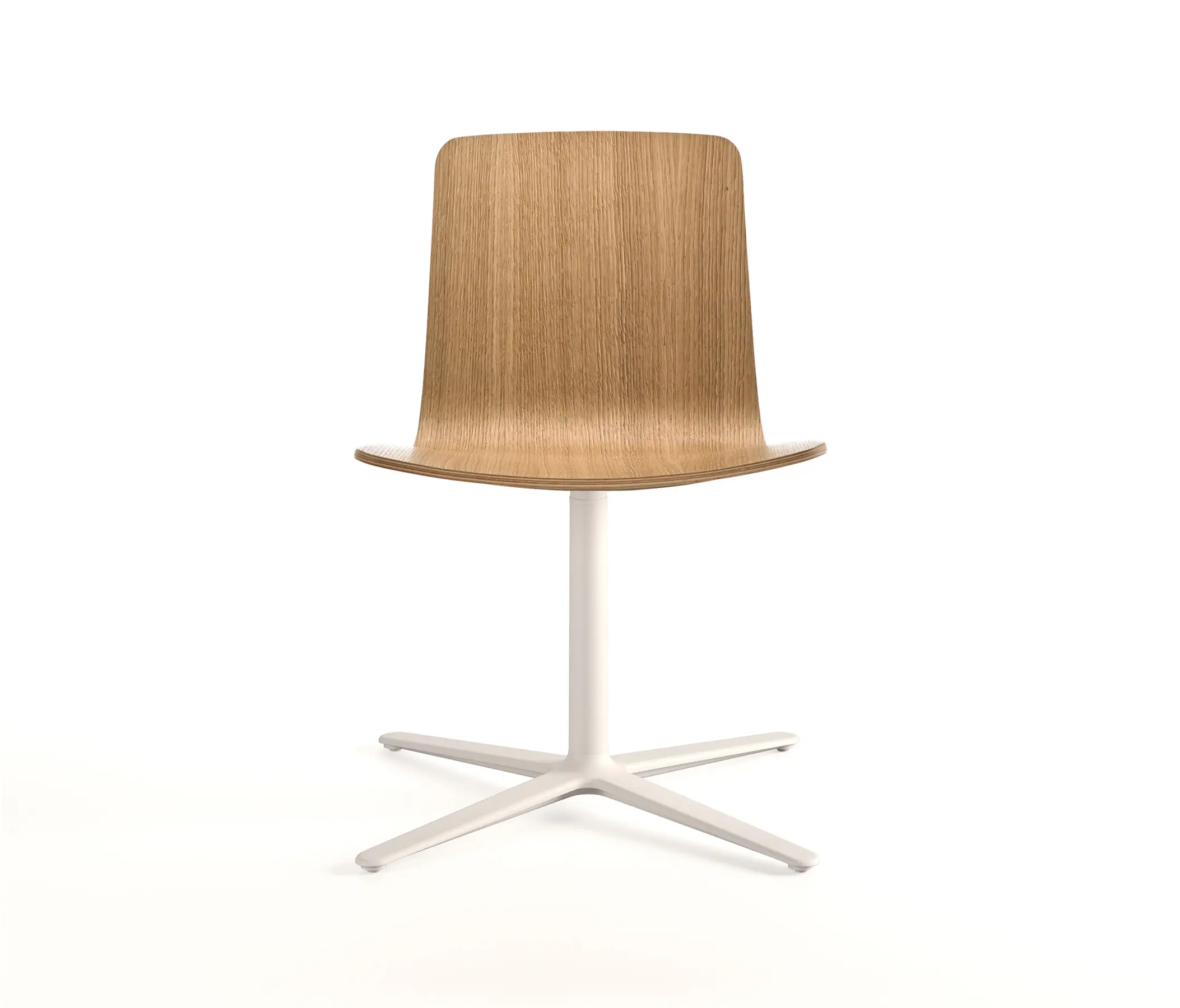 viccarbe - Klip chair - flat swivel base & stained / lacquered seat