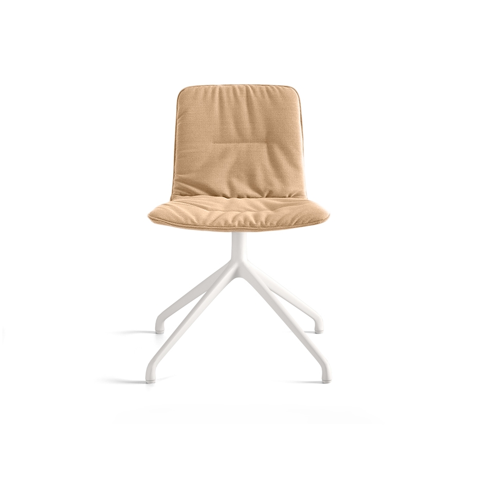 Klip chair - pyramid swivel base & soft upholstery
