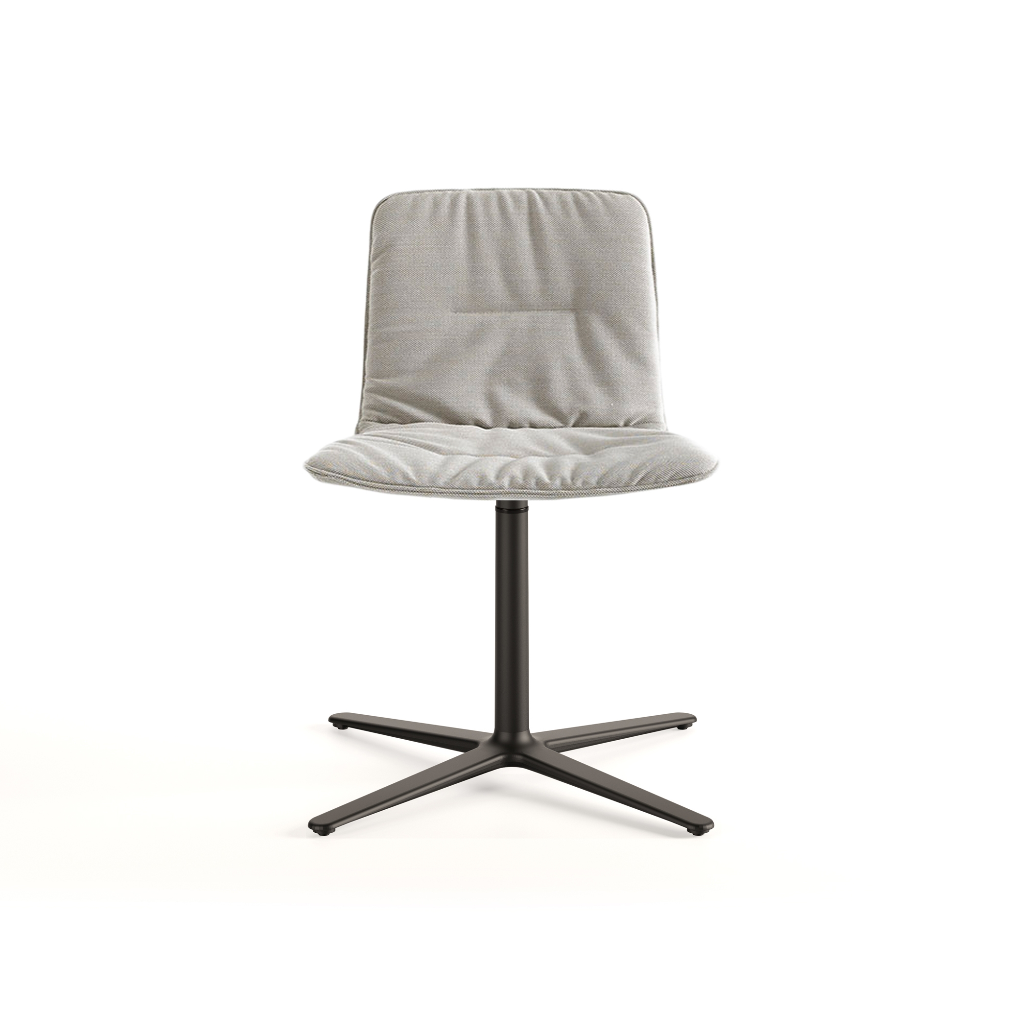 Klip chair - flat swivel base & soft upholstery