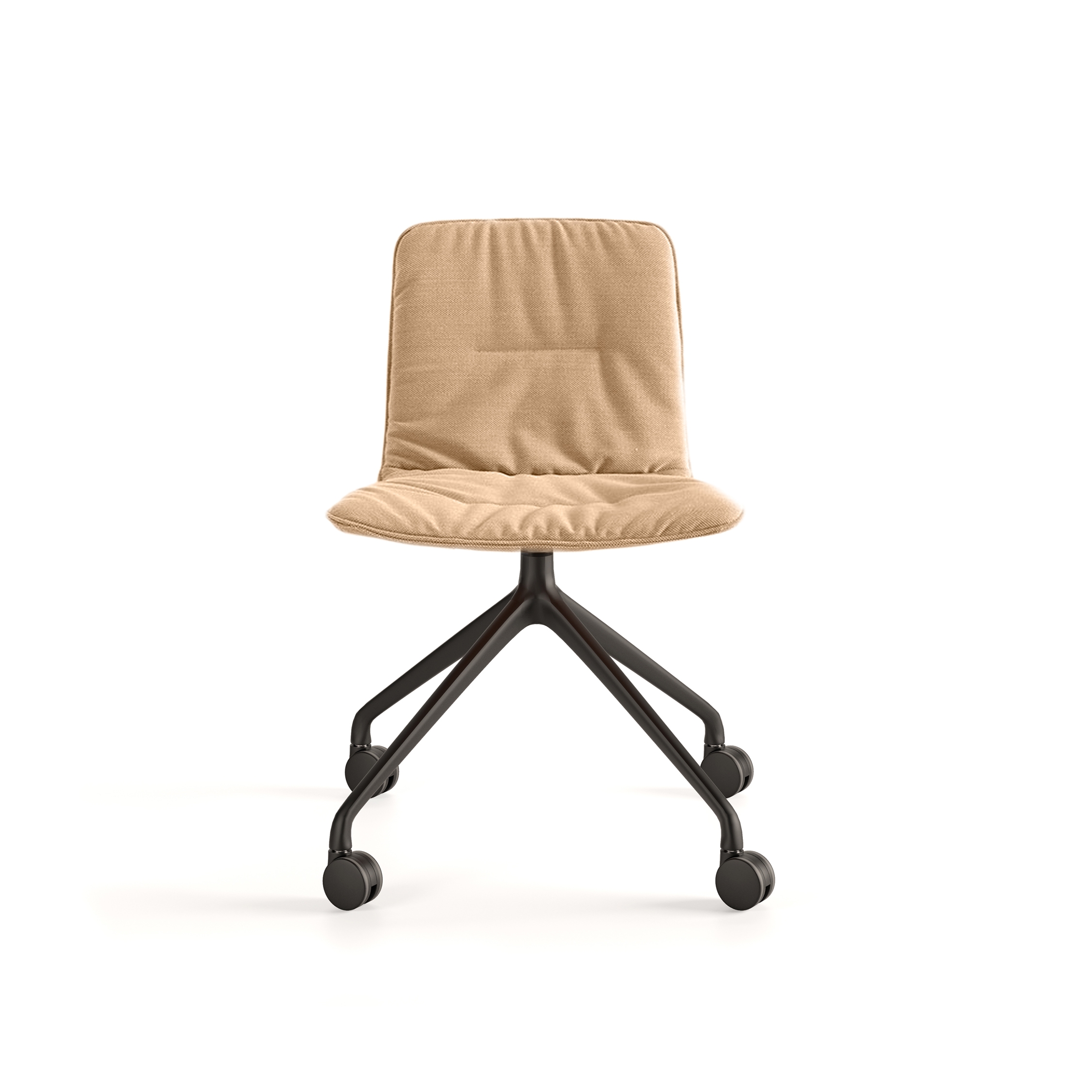 Klip chair - pyramid swivel with casters base & soft upholstery