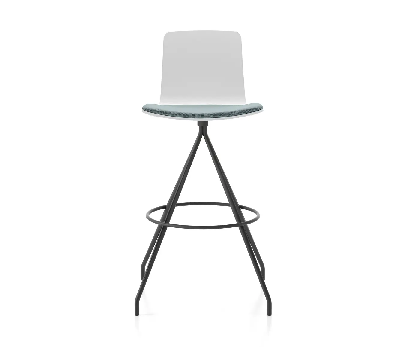 viccarbe - Klip stool - swivel base bar height & lacquered seat with cushion
