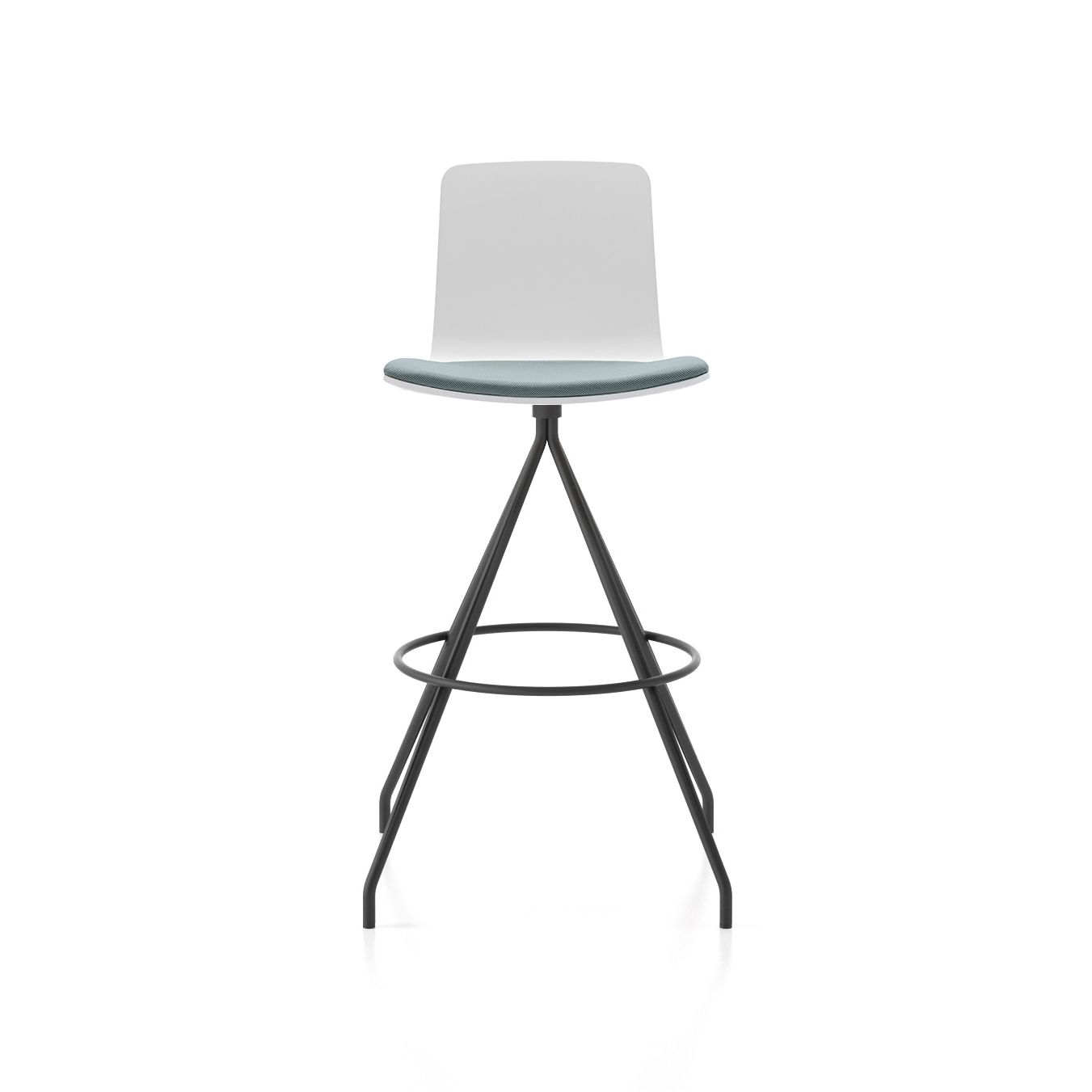 Mostra il prodotto Klip stool - swivel base bar height & lacquered seat with cushion del produttore viccarbe