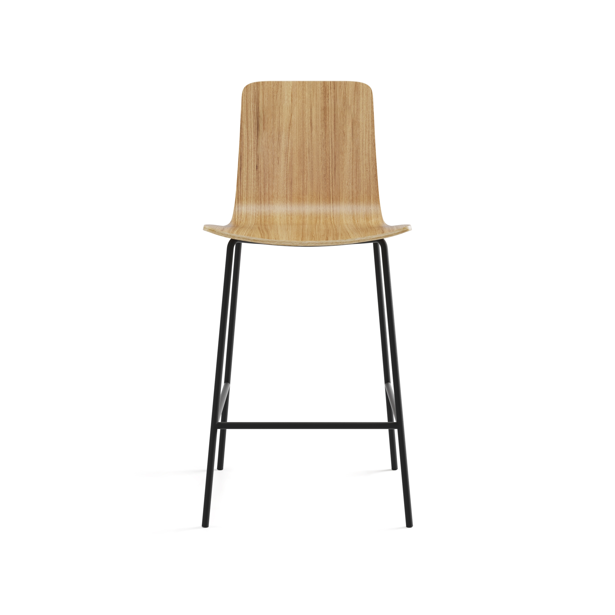Klip stool - fixed base counter height & stained seat