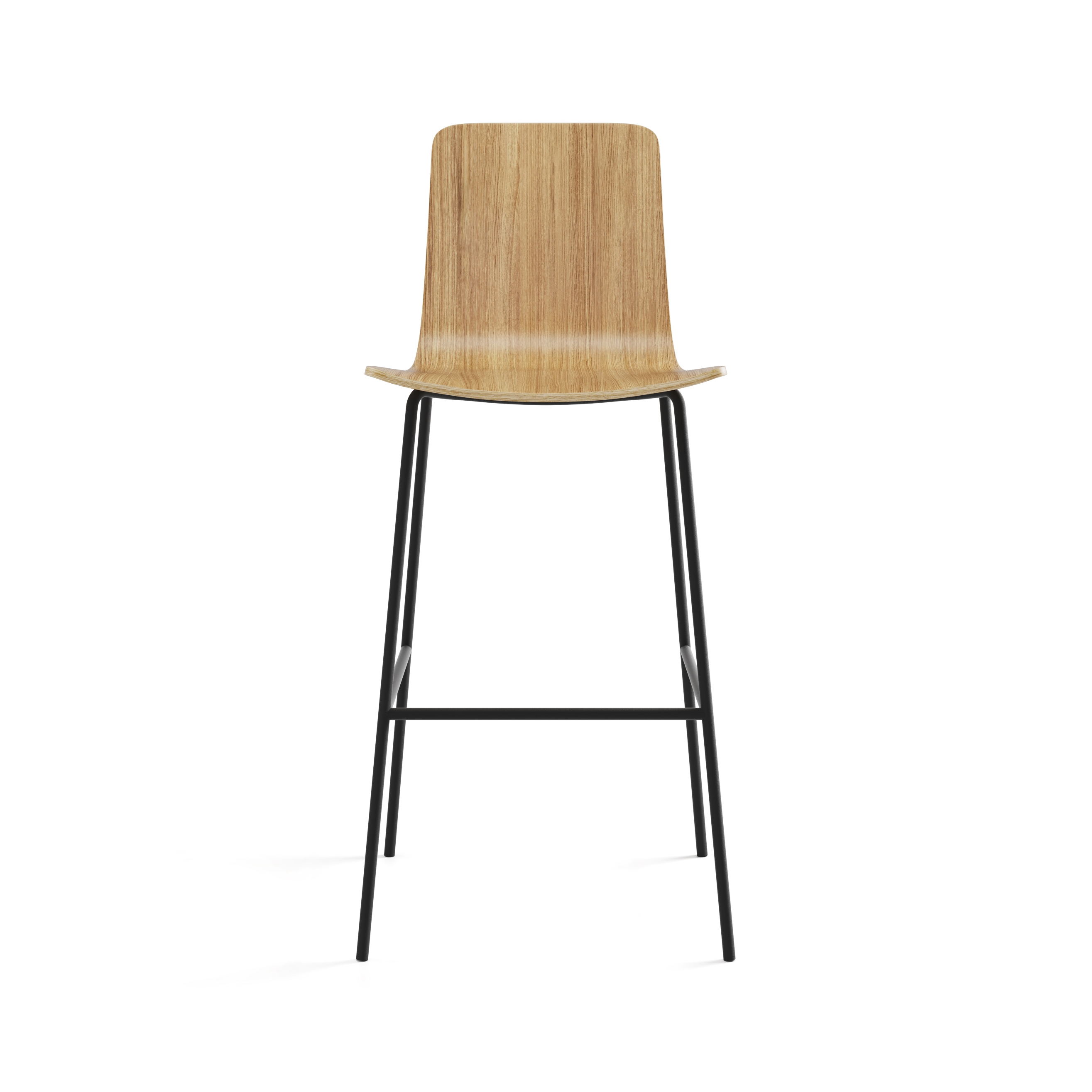 Klip stool - fixed base bar height & stained seat