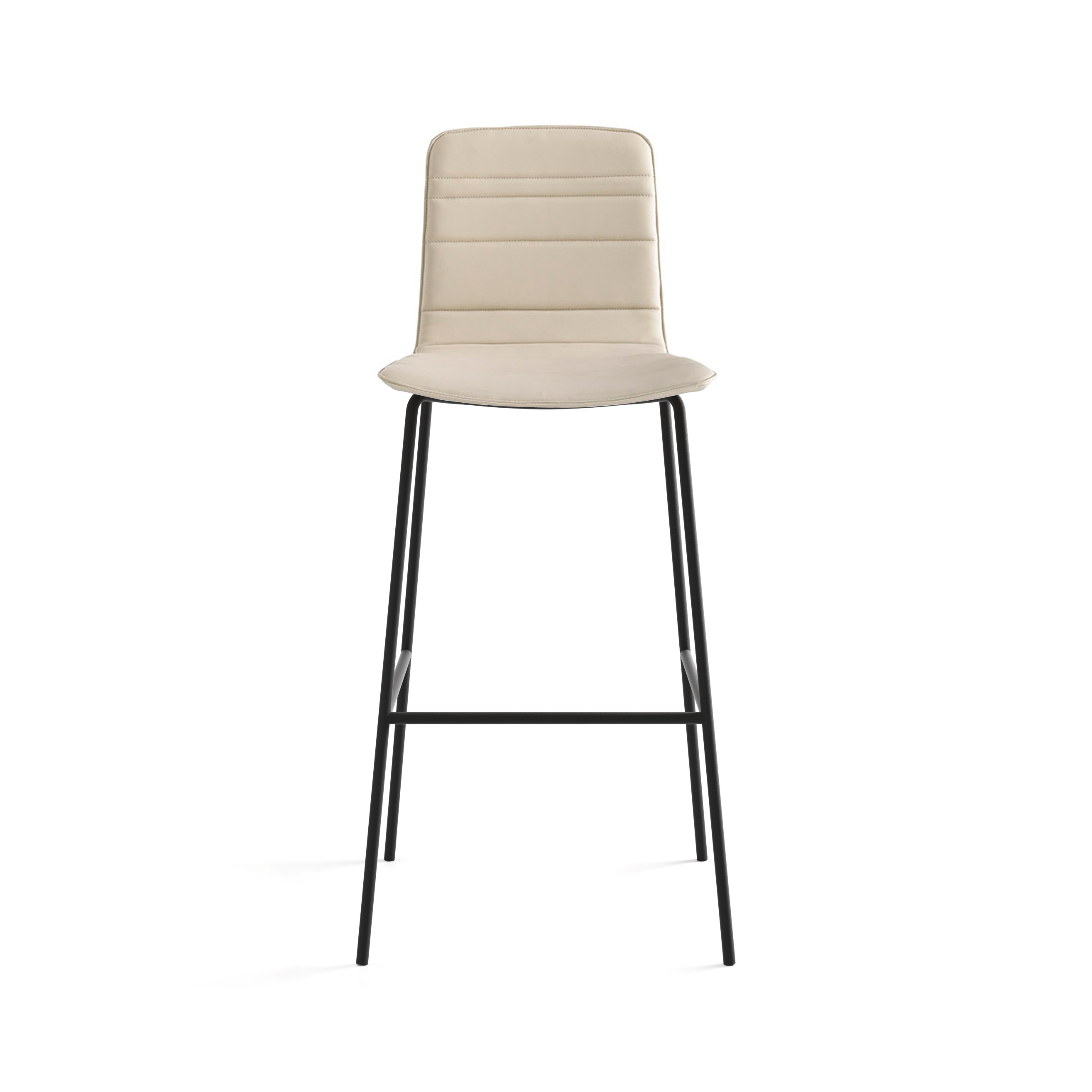 Display product Klip stool - fixed base bar height & lined upholstery from manufacturer viccarbe