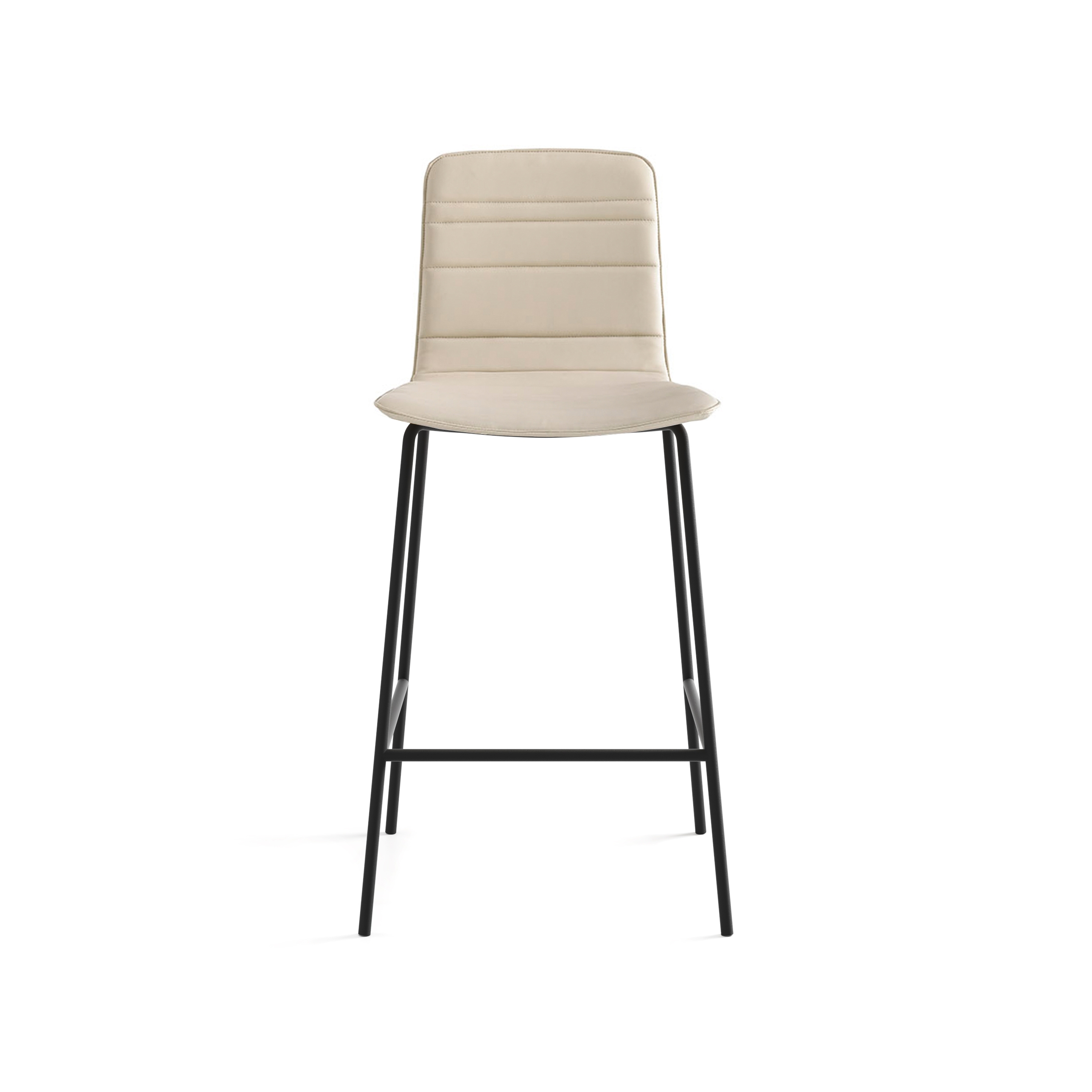 Klip stool - fixed base counter height & lined upholstery