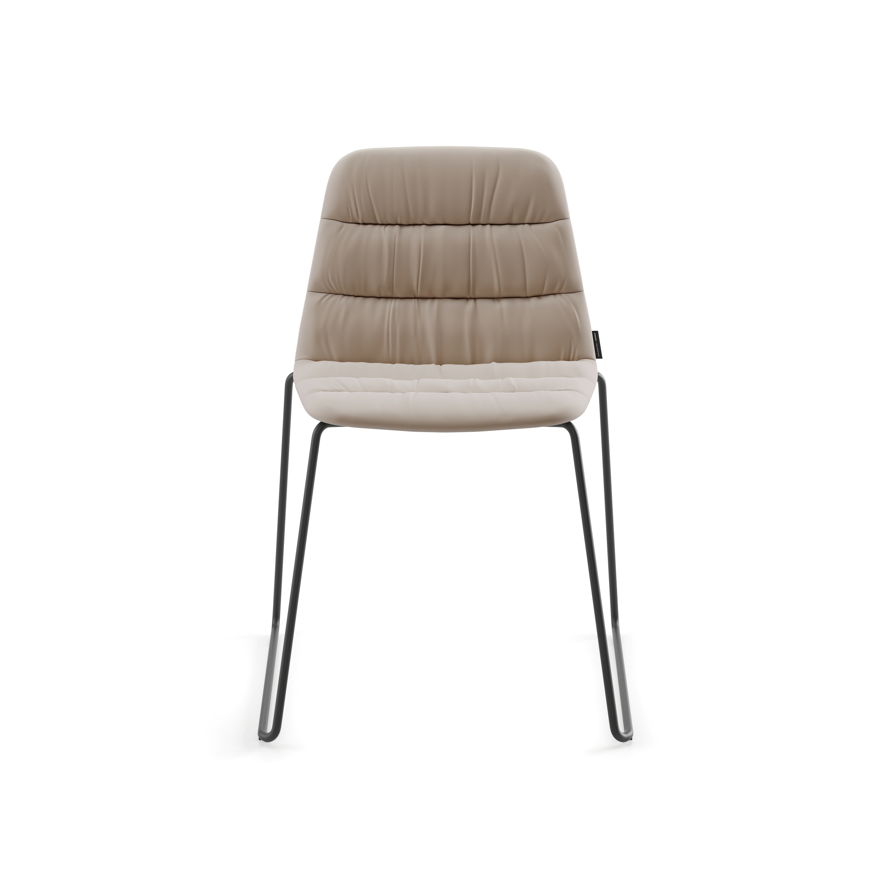 Display product Maarten chair - sled base & soft upholstery from manufacturer viccarbe