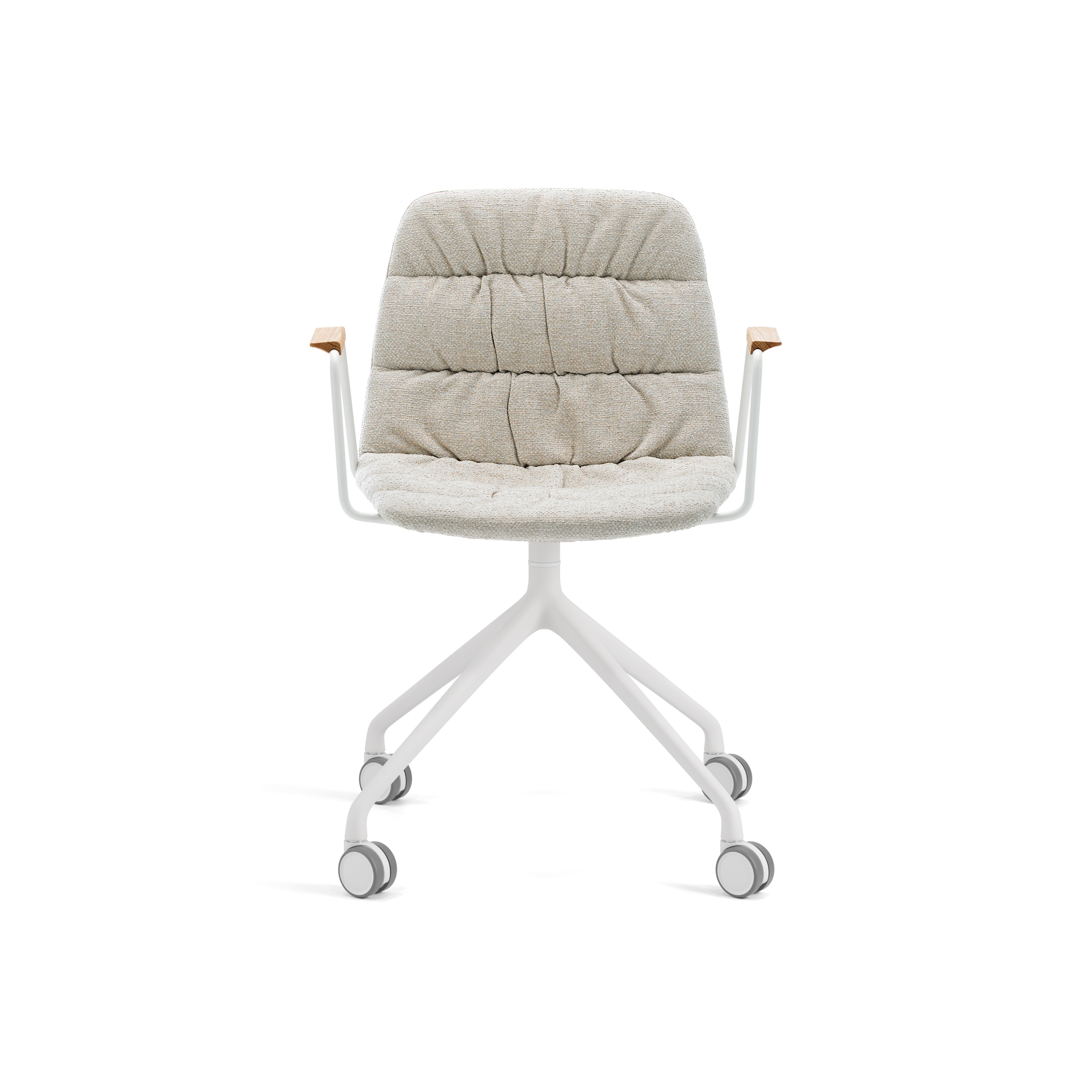 Mostra il prodotto Maarten chair - pyramid swivel base with casters & soft upholstery del produttore viccarbe