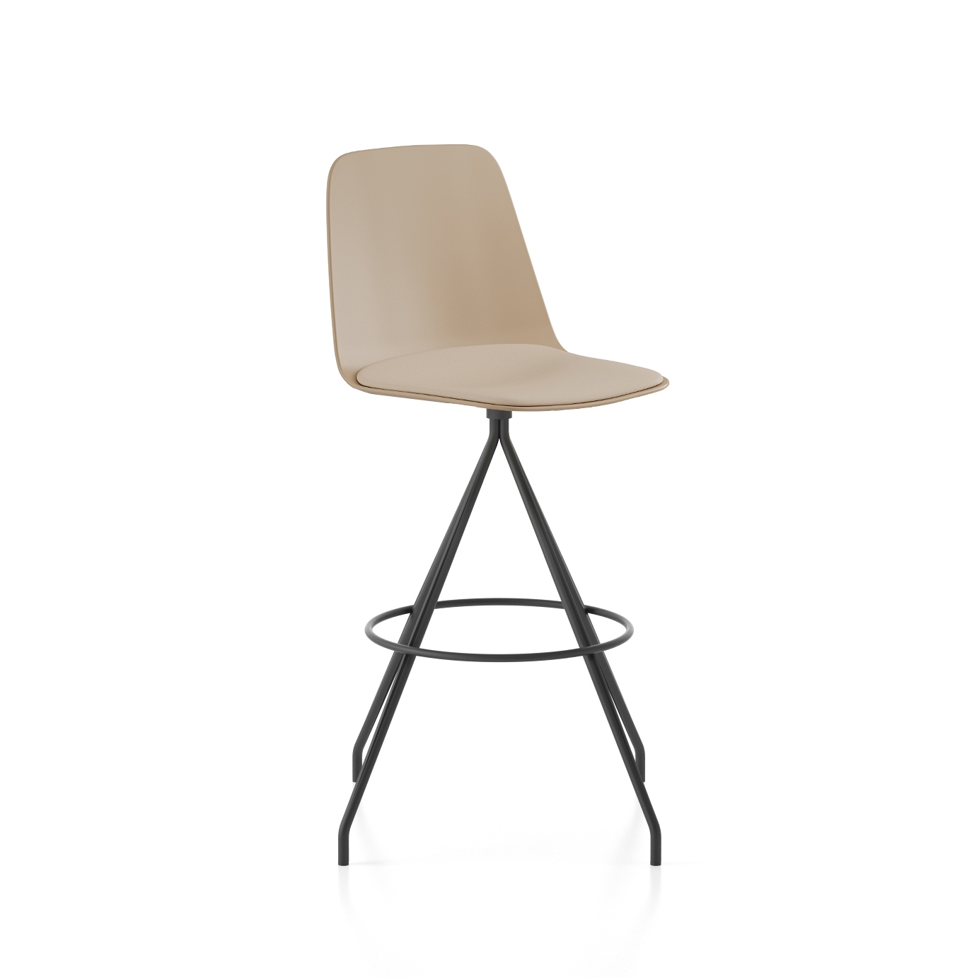 Afficher le produit Maarten Plastic stool - swivel base bar height & high backrest with cushion du fabricant viccarbe