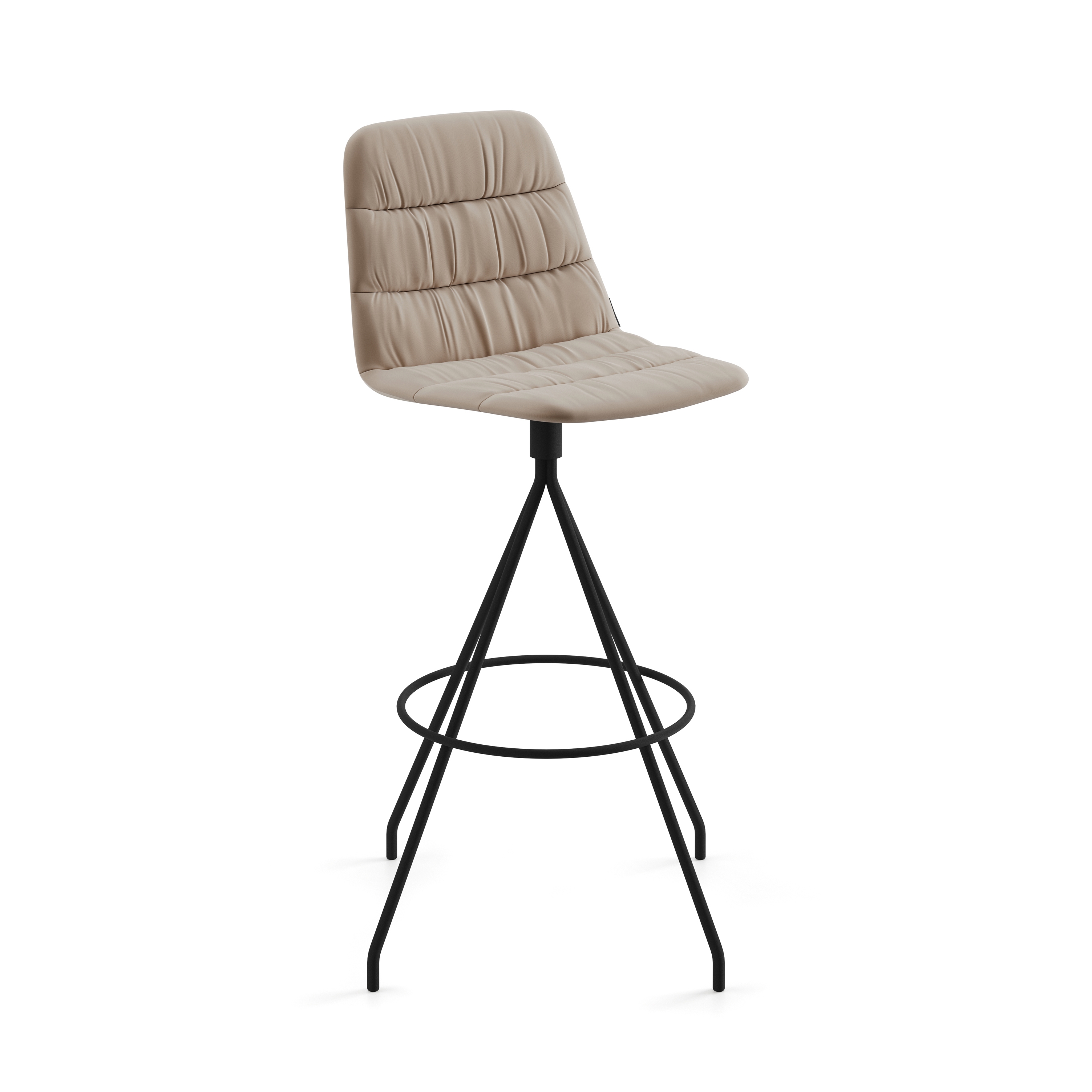 Produkt Maarten stool - swivel base bar height & soft upholstered high backrest des Herstellers viccarbe anzeigen