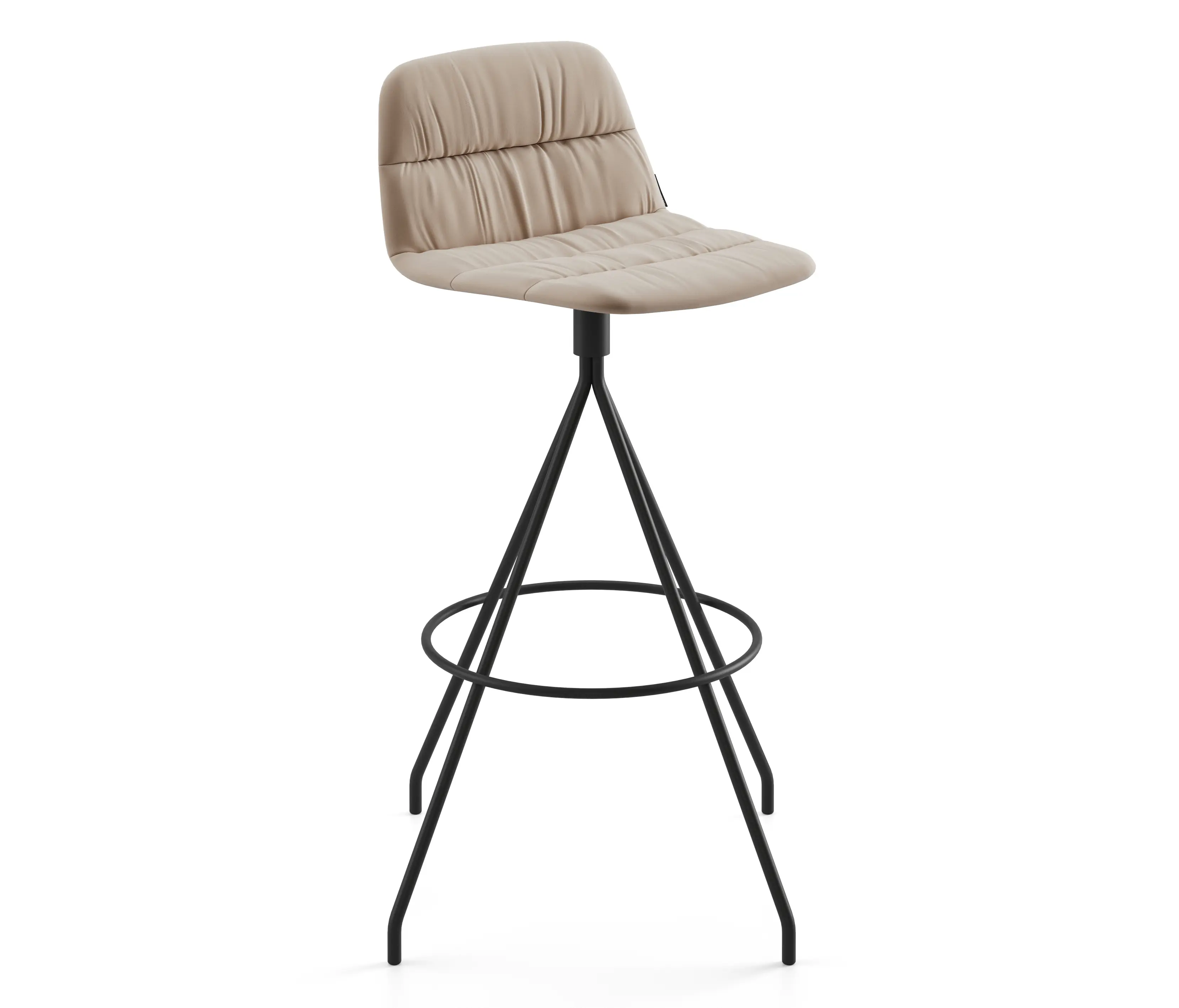 viccarbe - Maarten stool - swivel base bar height & soft upholstery