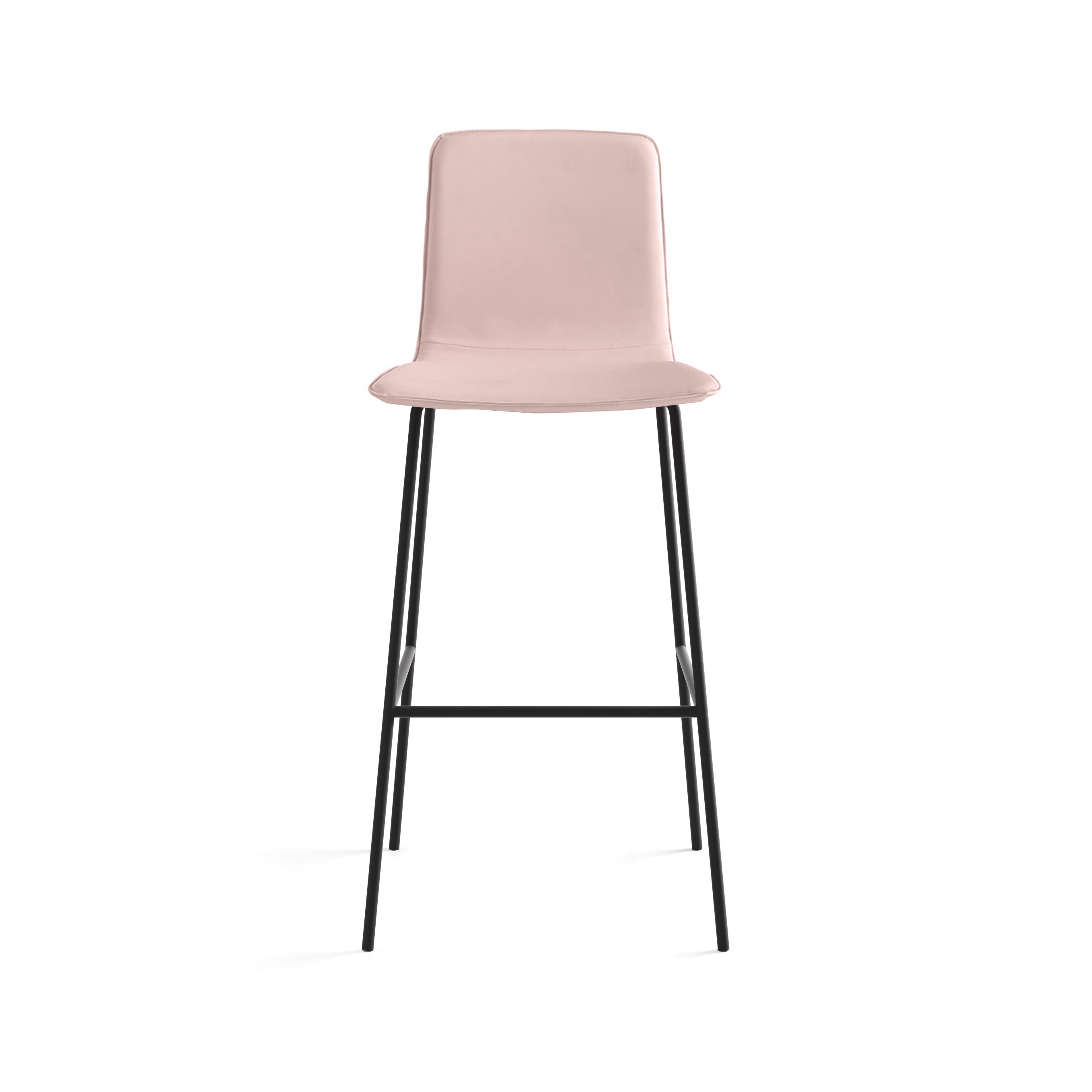 Klip stool - fixed base bar height & smooth upholstery