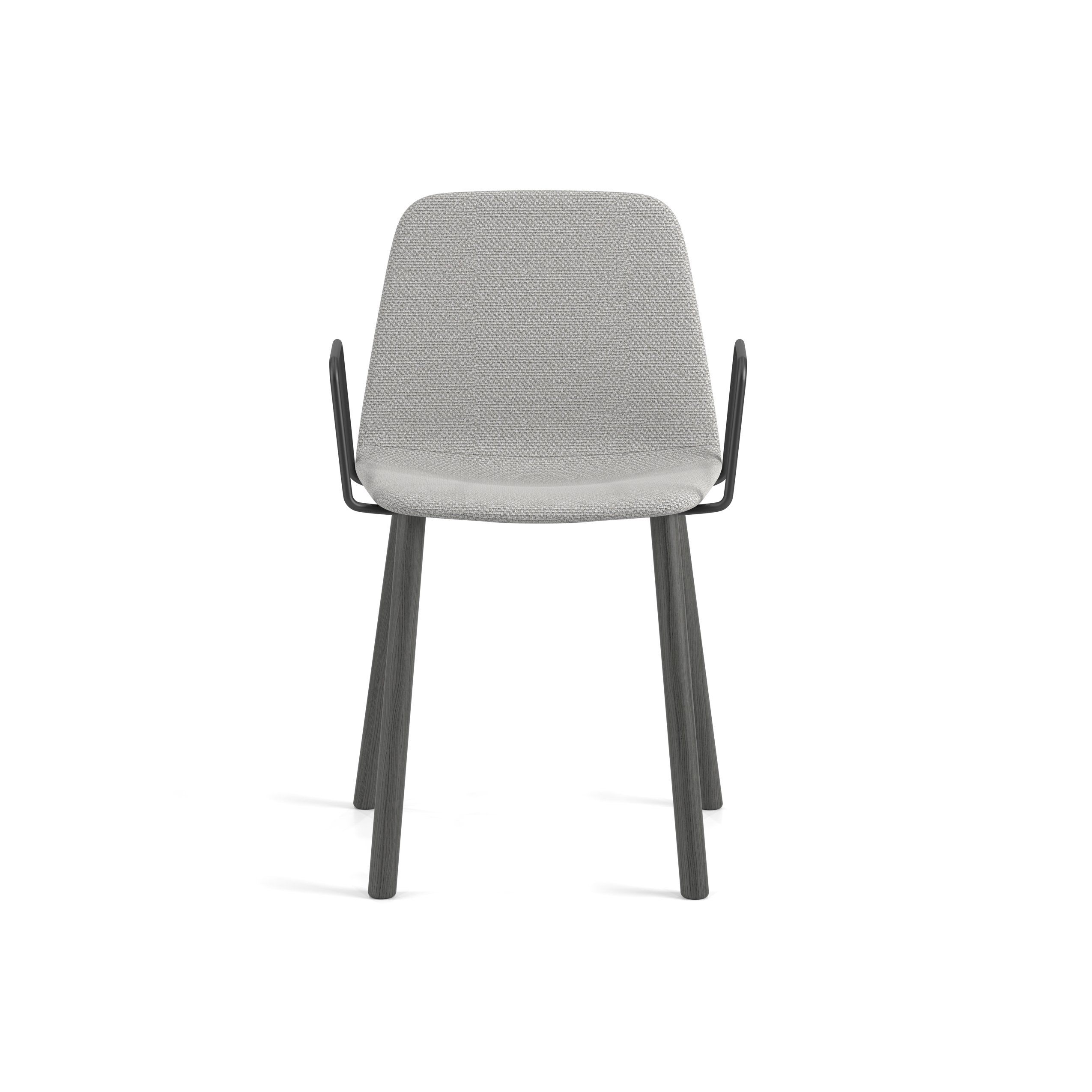 Silla Maarten - base cuatro patas tapizadas y asiento tapizado liso