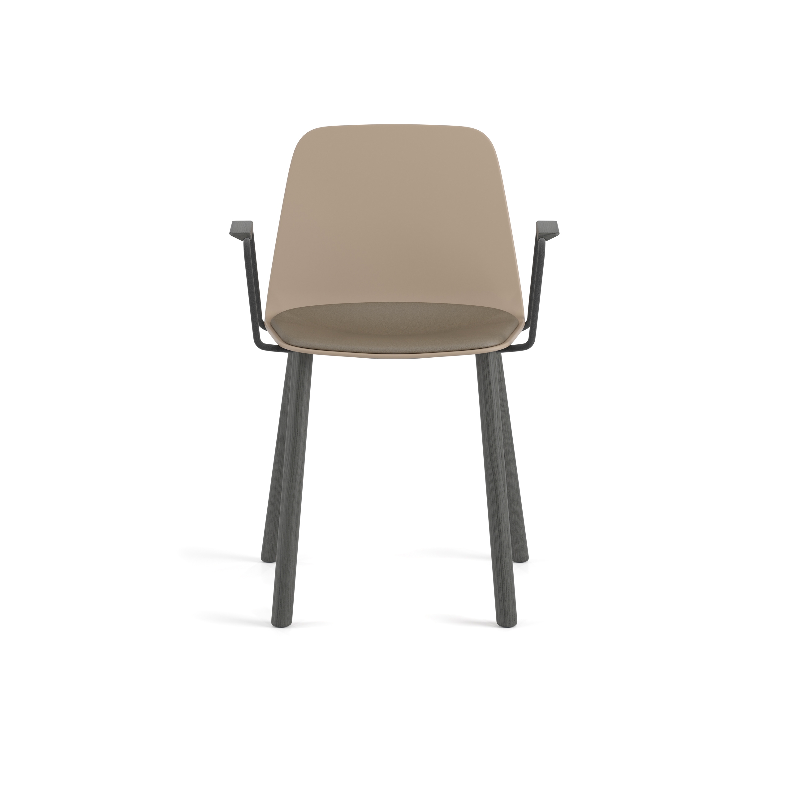 Mostra il prodotto Maarten Plastic chair - four wooden legs base with cushion del produttore viccarbe