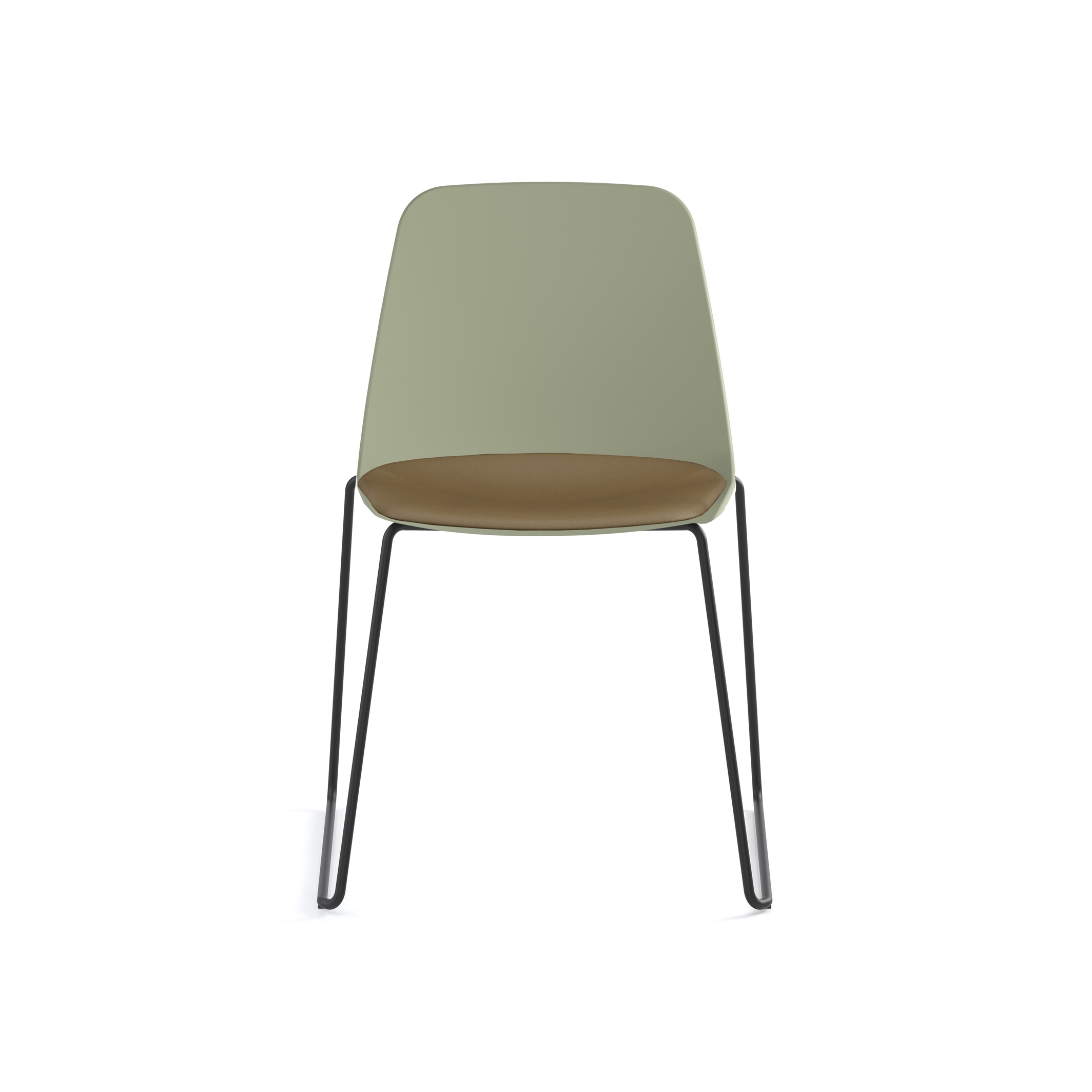Silla Maarten Plastic - base patín con cojín
