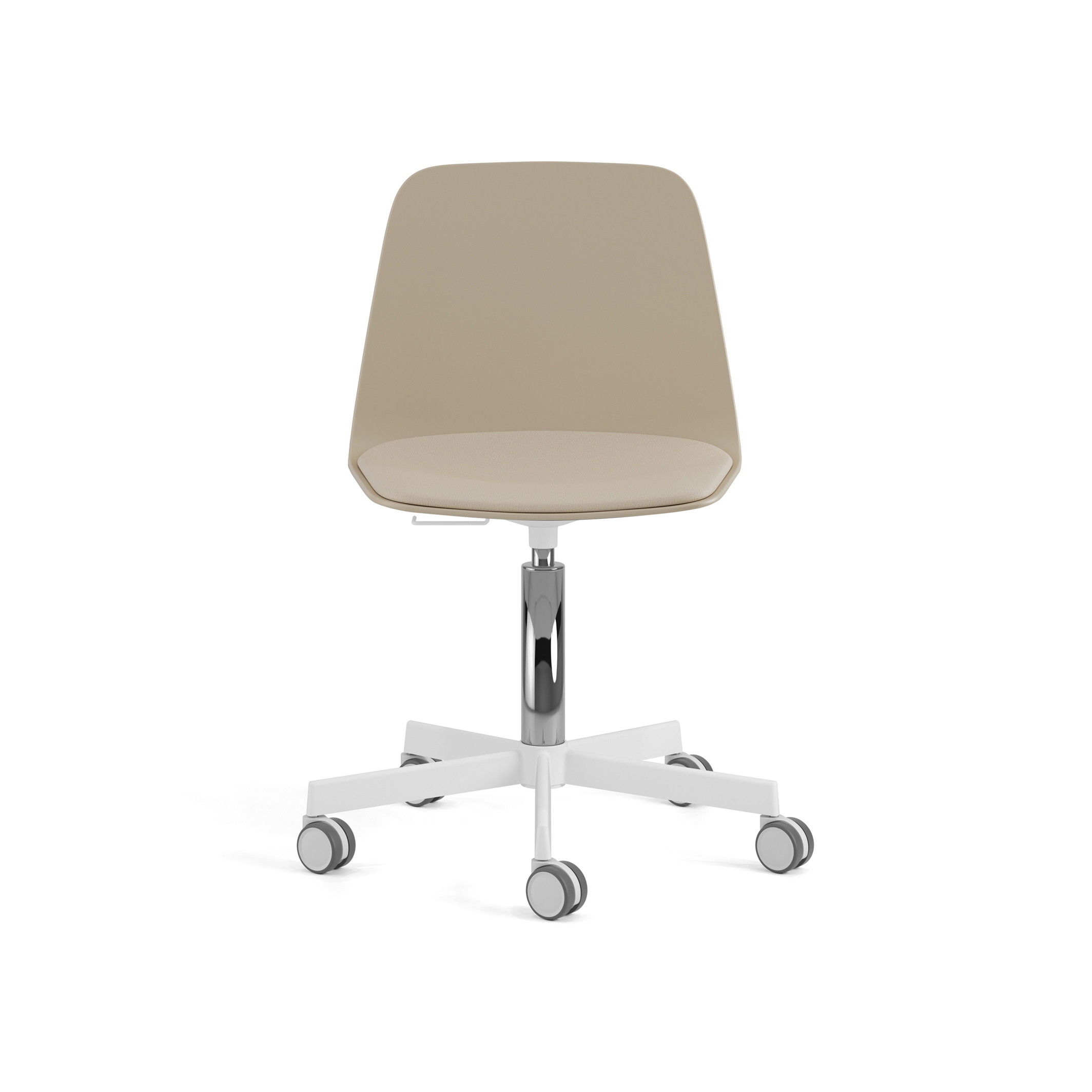 Maarten Plastic chair - five casters base with cushion