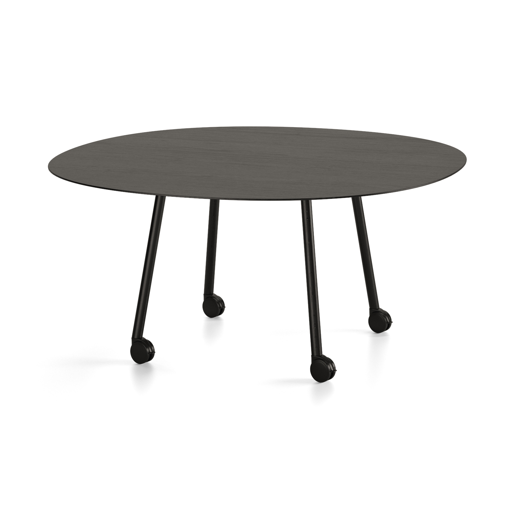 Display product Maarten table D160 with casters from manufacturer viccarbe