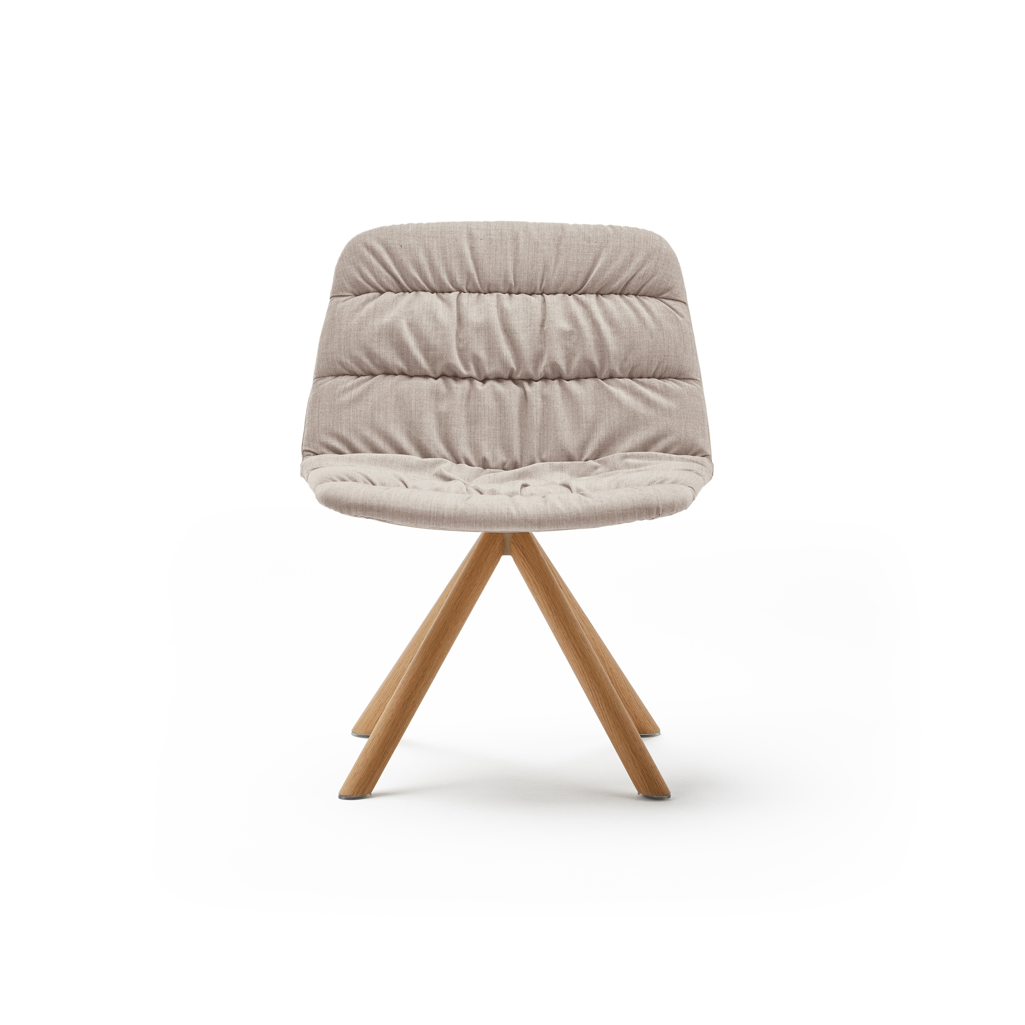 Produkt Maarten lounge chair - wooden swivel base & soft upholstery des Herstellers viccarbe anzeigen