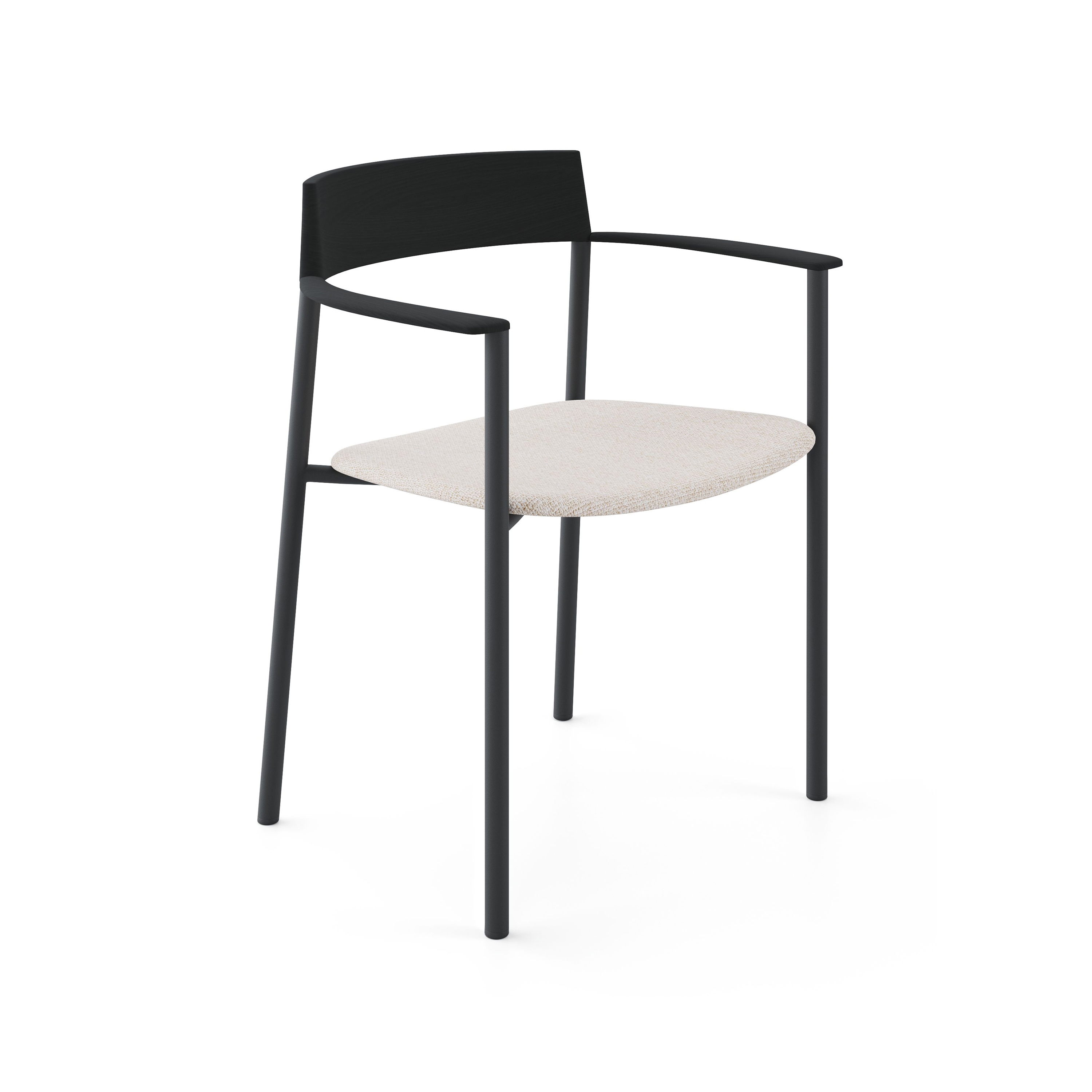 Perxa stackable chair with upholstered seat