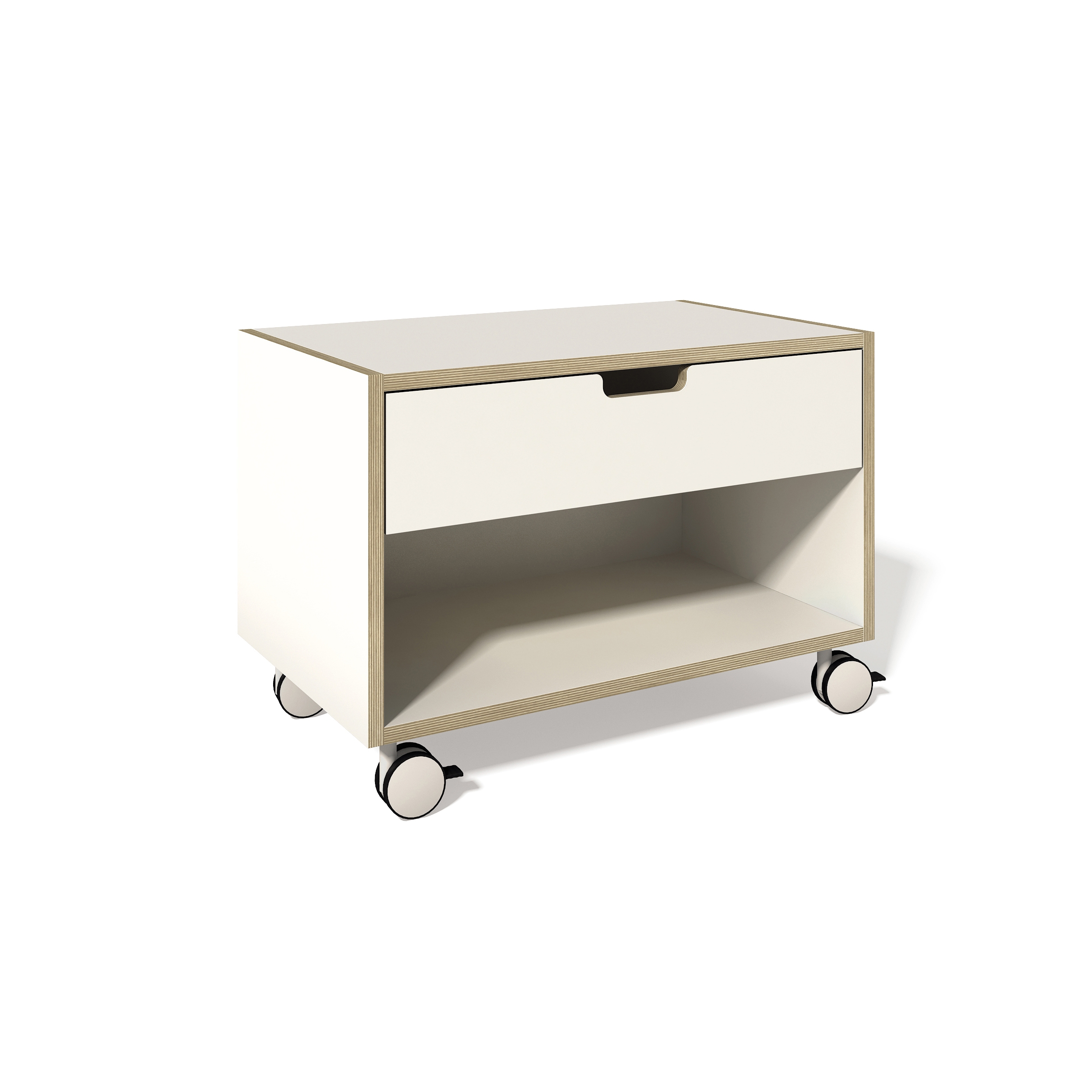 Afficher le produit Stacking bed bedside table CPL white du fabricant Müller small living