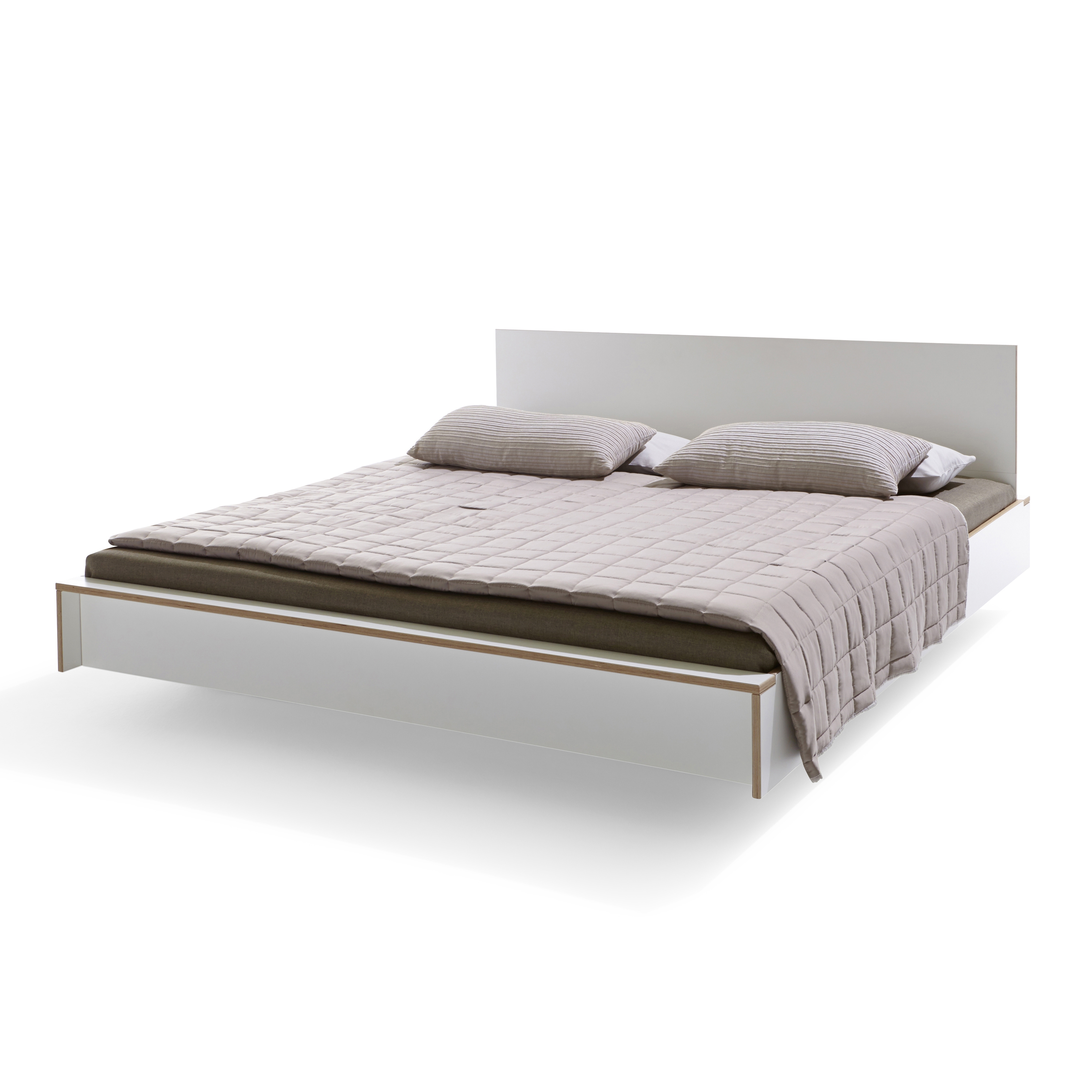 Flai bed CPL white with headboard