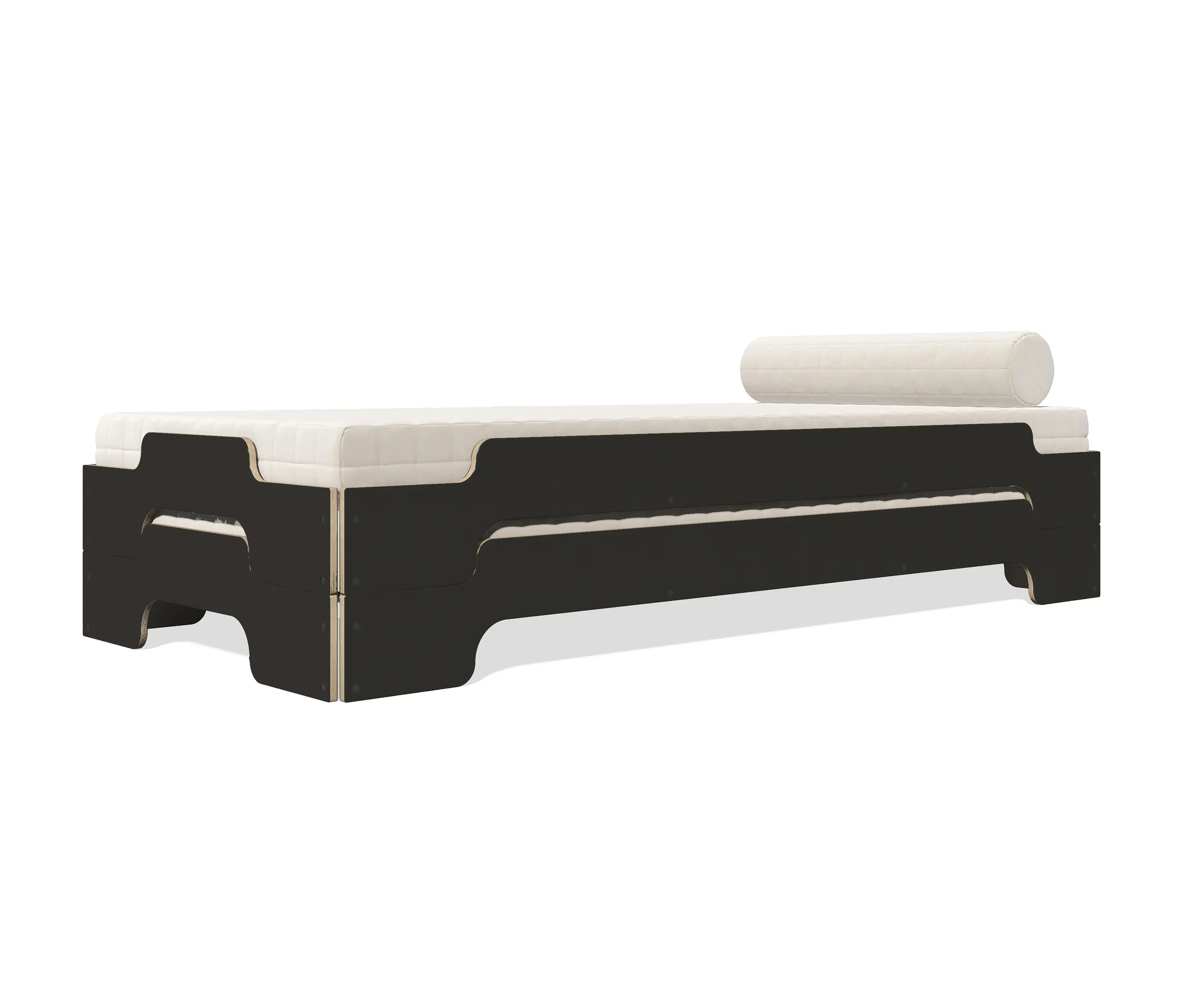 Müller small living - Stacking bed CPL black