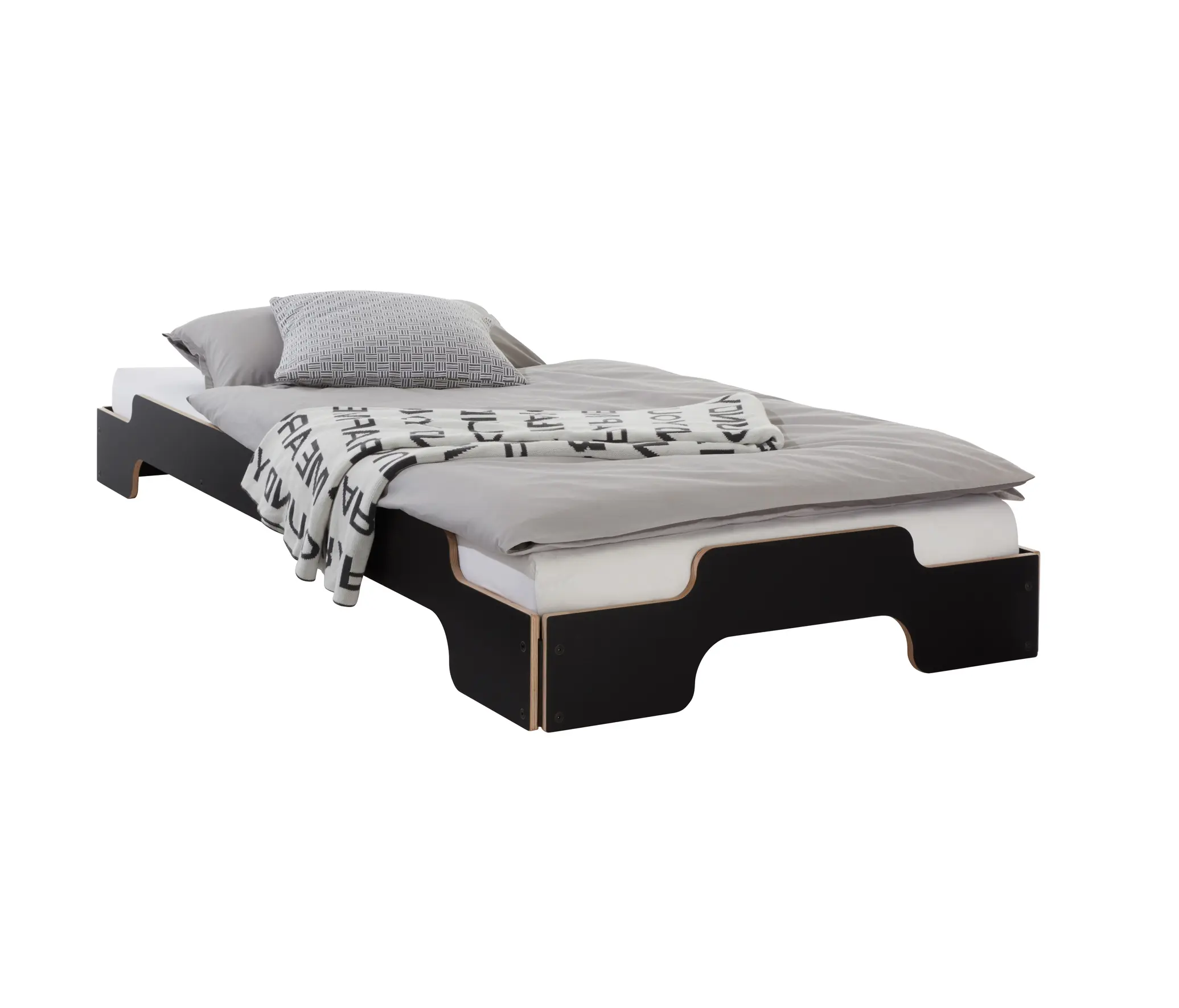 Müller small living - Stacking bed CPL black